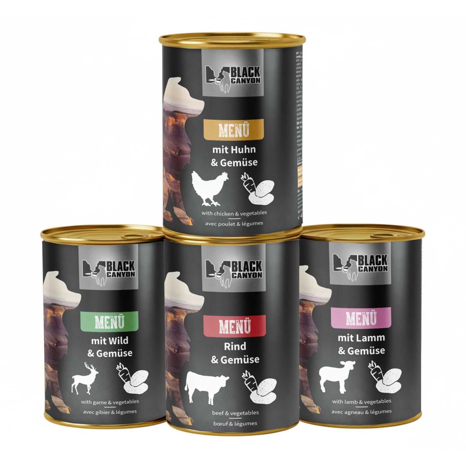 Black Canyon Menü Bundle – Getreidefreies Premium Nassfutter mit hohem Fleischanteil für ausgewogene Ernährung - Woofshack
