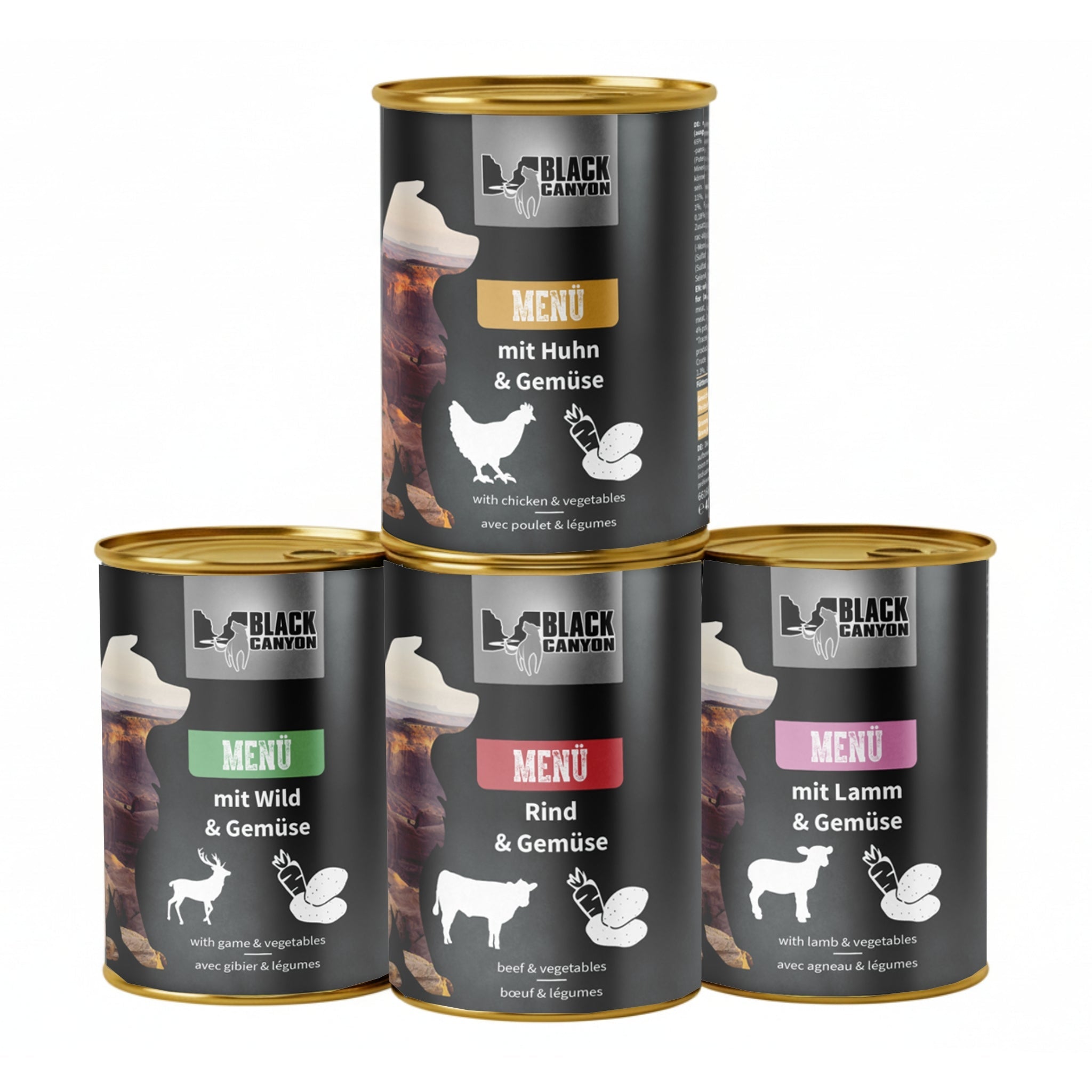 Black Canyon Menü Bundle – Getreidefreies Premium Nassfutter mit hohem Fleischanteil für ausgewogene Ernährung - Woofshack
