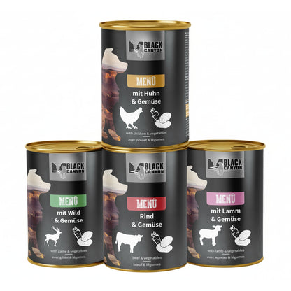 Black Canyon Menü Bundle – Getreidefreies Premium Nassfutter mit hohem Fleischanteil für ausgewogene Ernährung - Woofshack