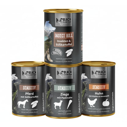 Black Canyon Sensitiv Bundle – Hypoallergenes Nassfutter für empfindliche Hunde mit Verdauungsproblemen &amp; Allergien - Woofshack