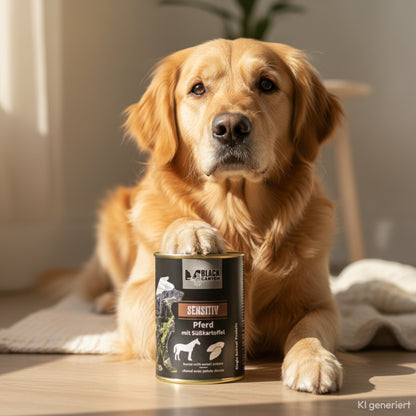 Black Canyon Sensitiv Pferd mit Süßkartoffel – Hypoallergenes Premium-Nassfutter für Hunde mit Futtermittelallergien und empfindlichem Magen