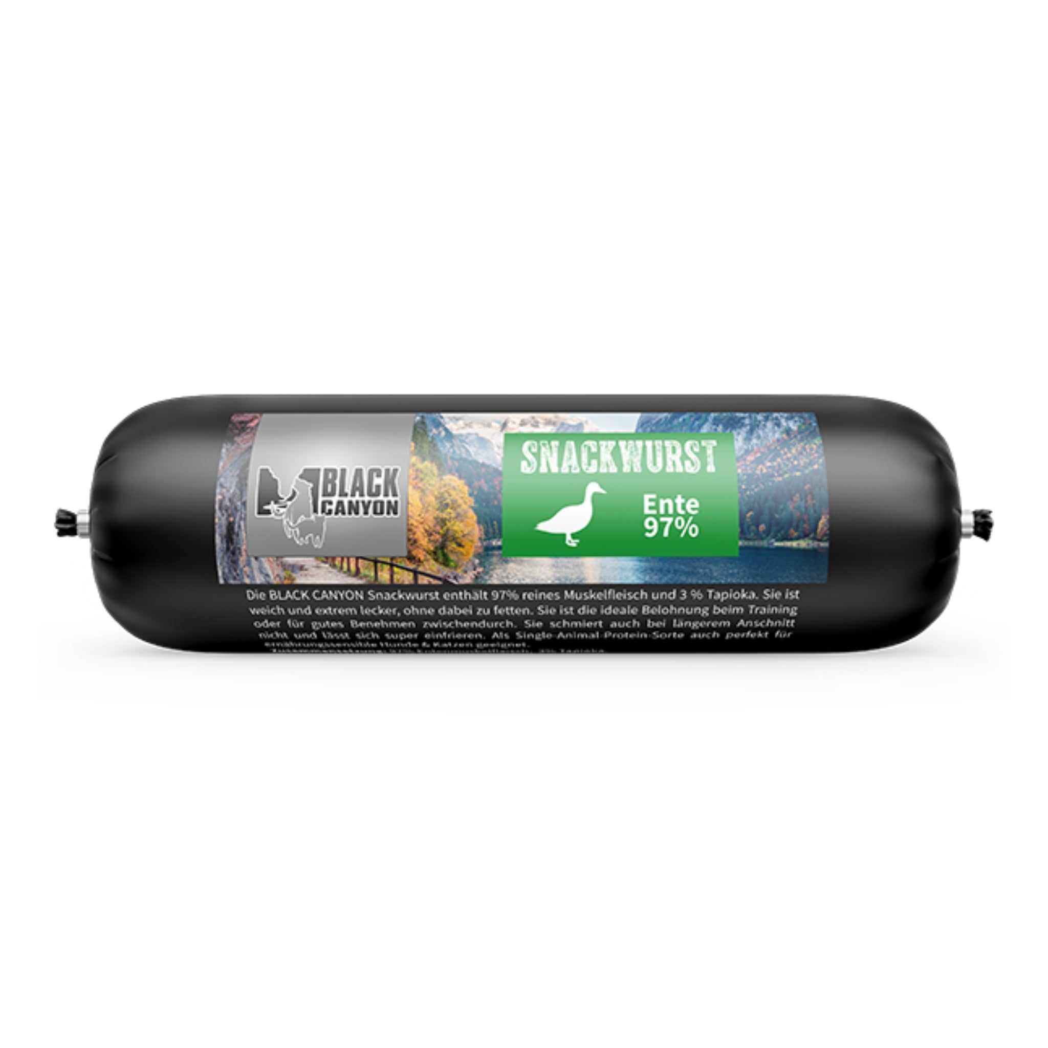 Black Canyon Snackwurst Ente – Premium Hundewurst mit Entenfleisch für Training, Belohnung &amp; Genuss - Woofshack