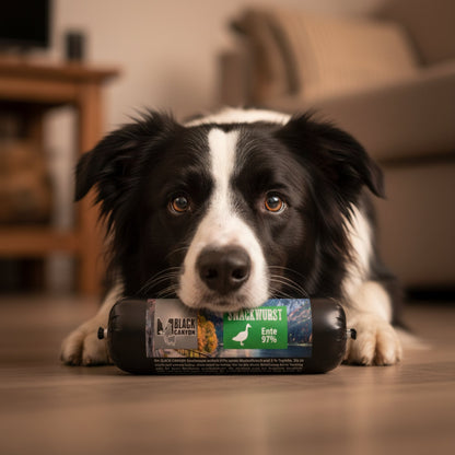 Black Canyon Snackwurst Ente – Premium Hundewurst mit Entenfleisch für Training, Belohnung &amp; Genuss - Woofshack