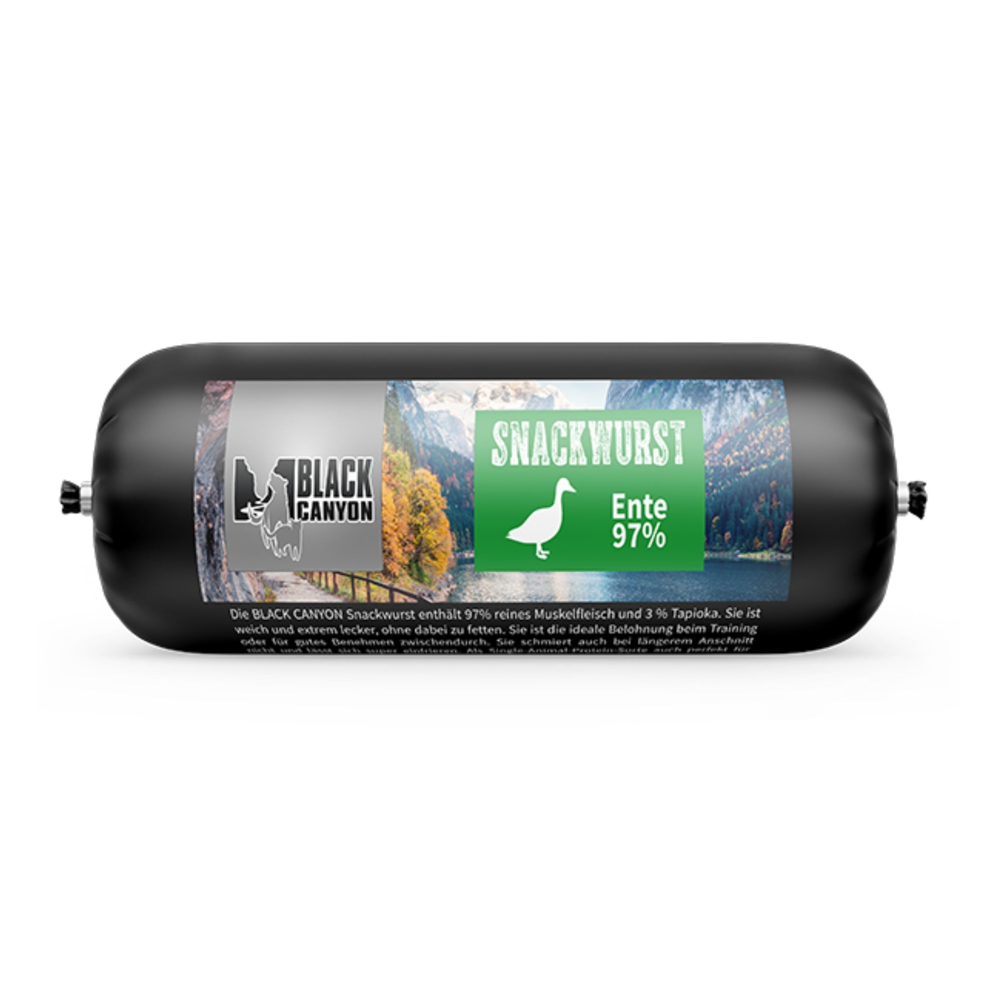Black Canyon Snackwurst Ente – Premium Hundewurst mit Entenfleisch für Training, Belohnung &amp; Genuss - Woofshack