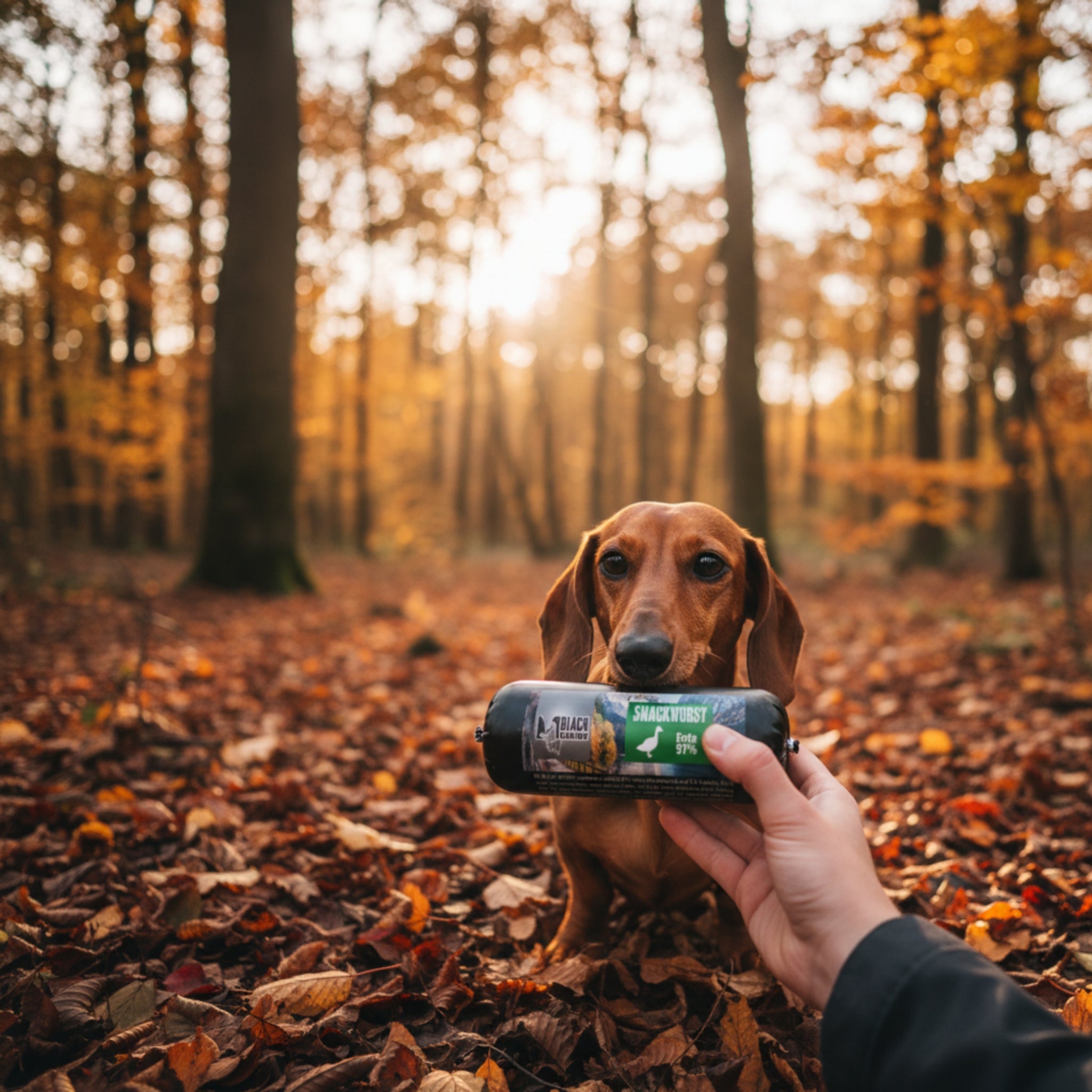 Black Canyon Snackwurst Ente – Premium Hundewurst mit Entenfleisch für Training, Belohnung &amp; Genuss - Woofshack