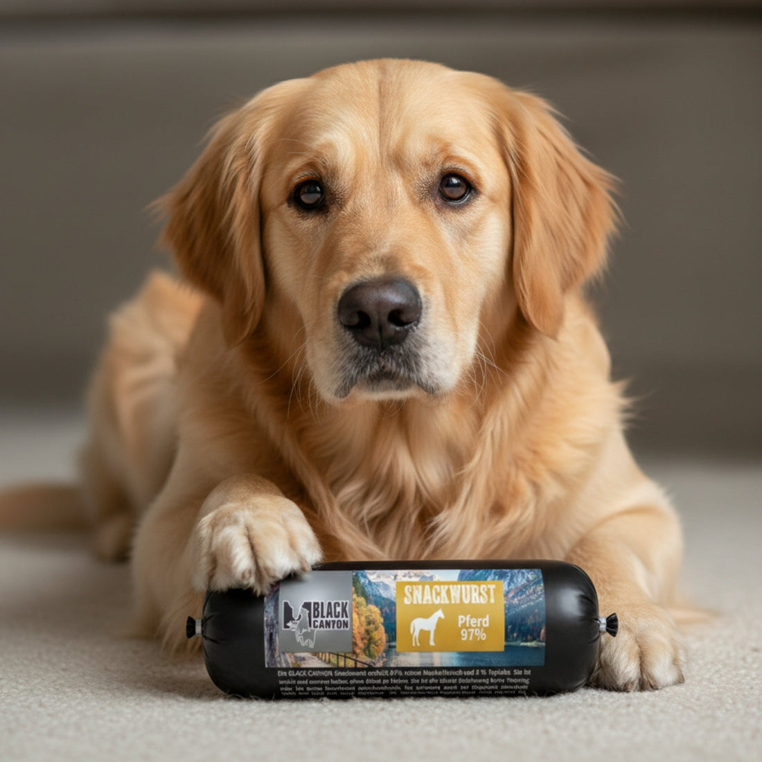 Black Canyon Snackwurst Pferd – Premium Pferdefleisch - Snack für Hunde mit Allergien &amp; Sensibilitäten - Woofshack
