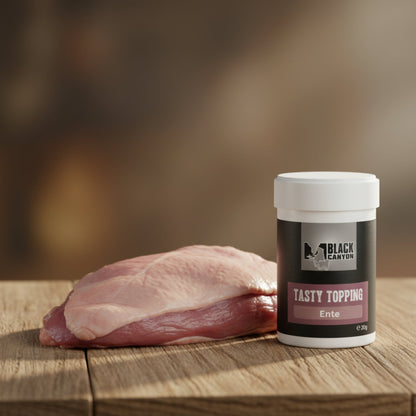Black Canyon Tasty Topping Ente – Premium Futtertopping für Hunde &amp; Katzen mit 100% natürlicher Entenbrust - Woofshack