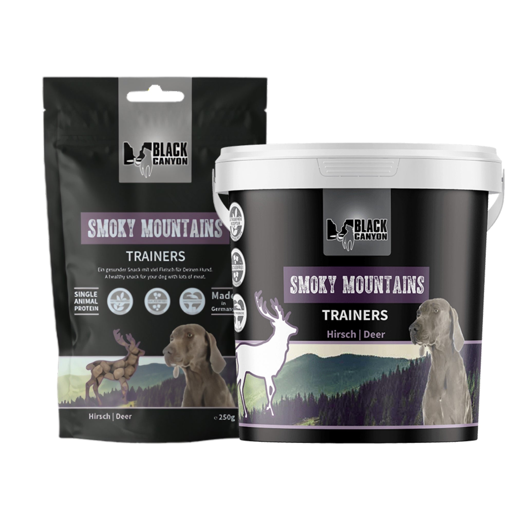 Black Canyon Trainers Smoky Mountains - Premium Hirsch-Snack für ernährungssensible Hunde | Monoprotein, getreidefrei &amp; ideal fürs Training