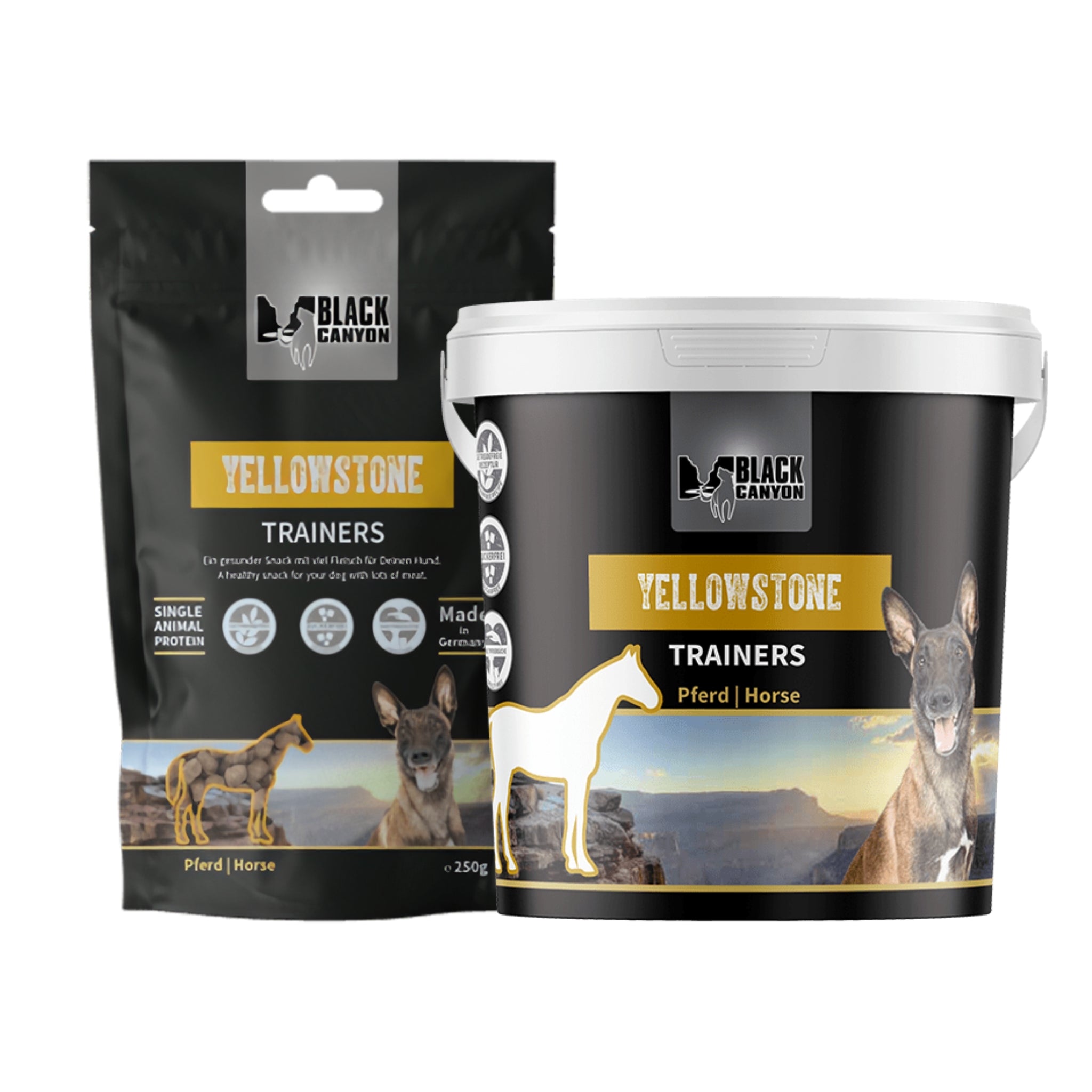 Black Canyon Trainers Yellowstone Pferd – Premium Trainingsleckerlis für empfindliche Hunde, getreidefrei &amp; natürlich, ideal für Belohnung &amp; Training