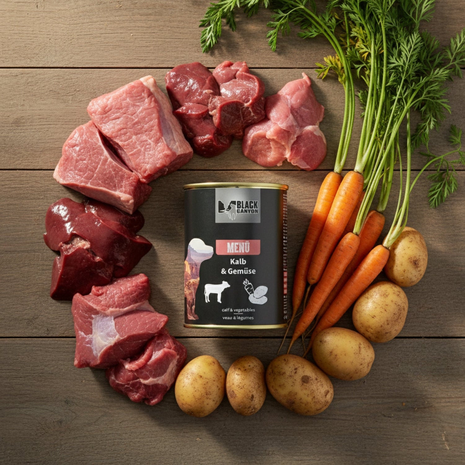 Black Canyon Welpenfutter Menü Kalb &amp; Gemüse - Getreidefreies Nassfutter - Woofshack