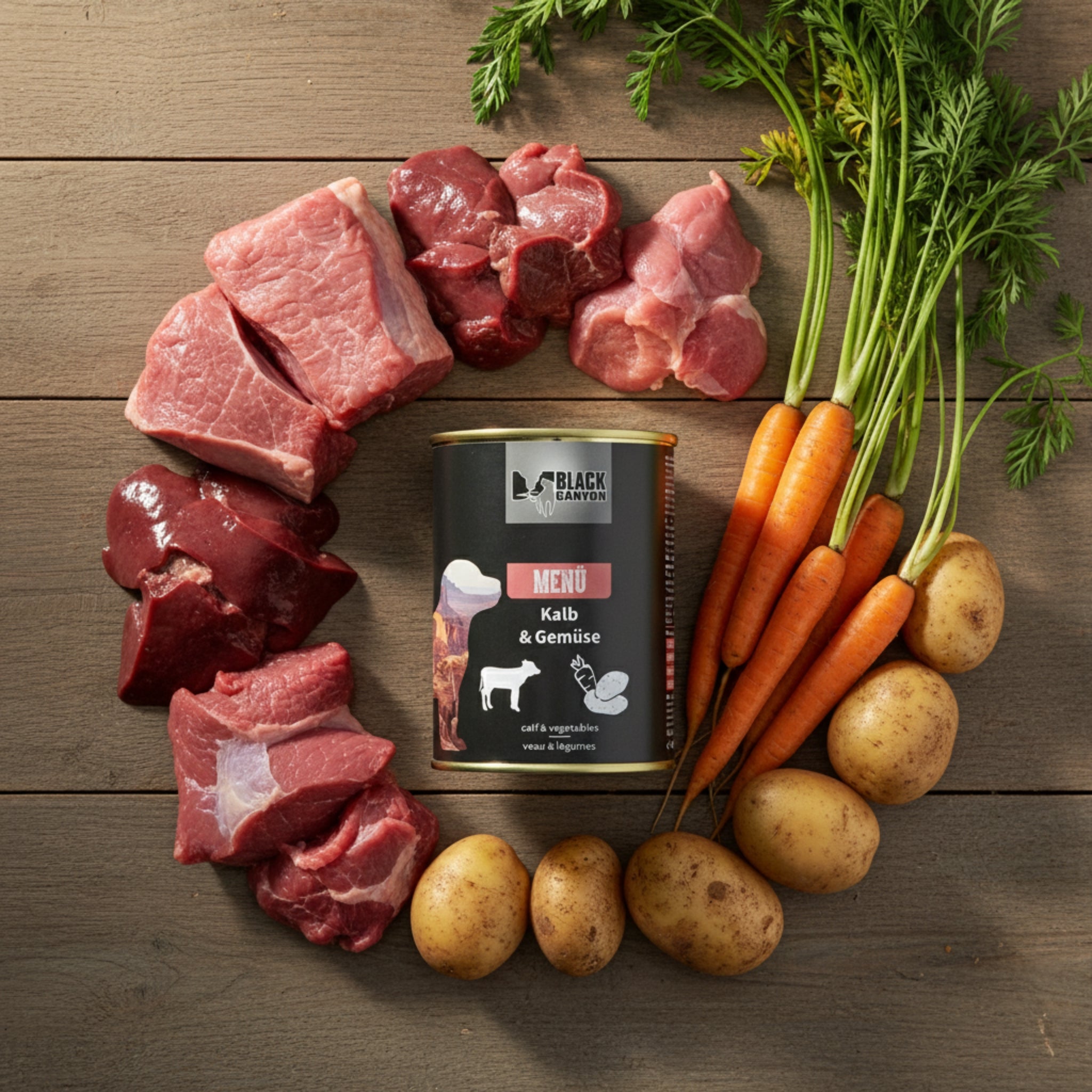 Black Canyon Welpenfutter Menü Kalb &amp; Gemüse - Getreidefreies Nassfutter - Woofshack