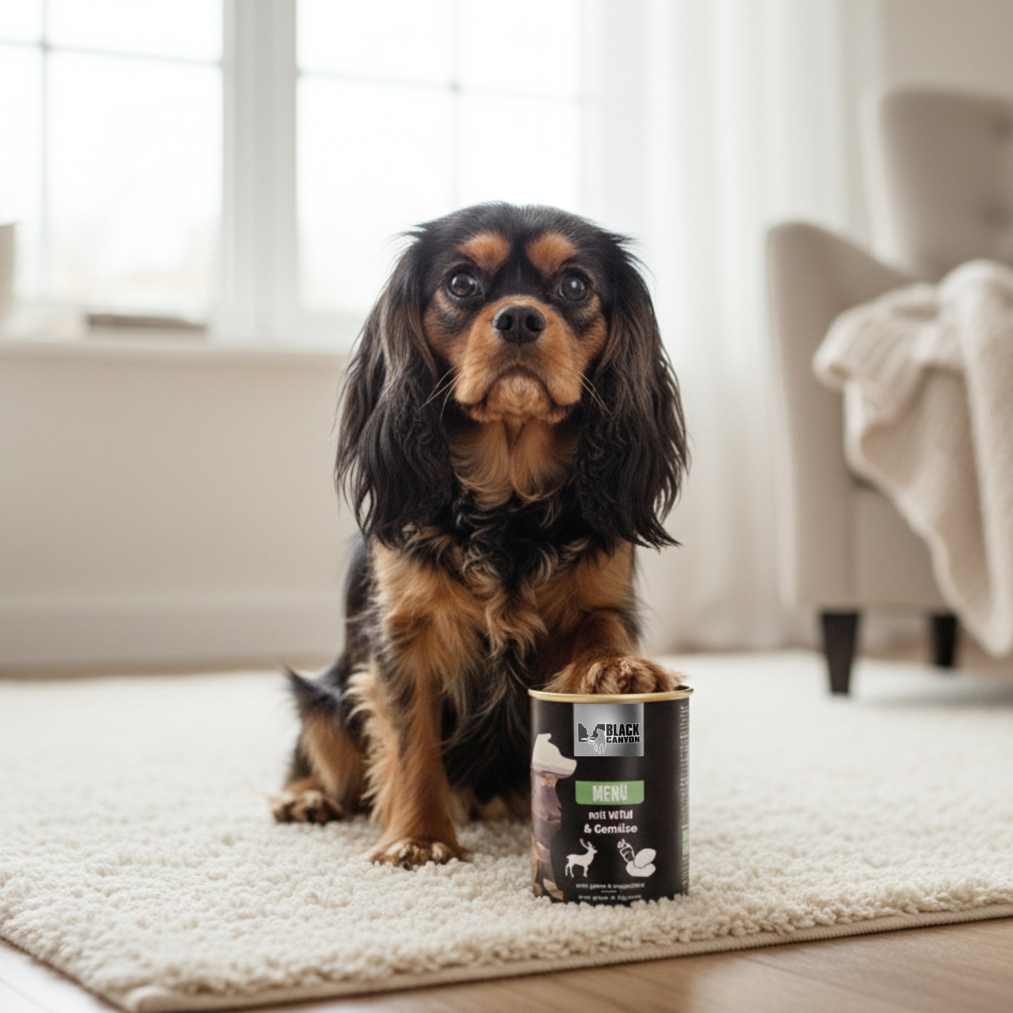 Black Canyon Wild &amp; Gemüse Menü – Getreidefreies Premium Nassfutter mit 91% Fleisch für ernährungssensible Hunde, natürlich &amp; artgerecht nach dem Vorbild des Wolfes - Woofshack