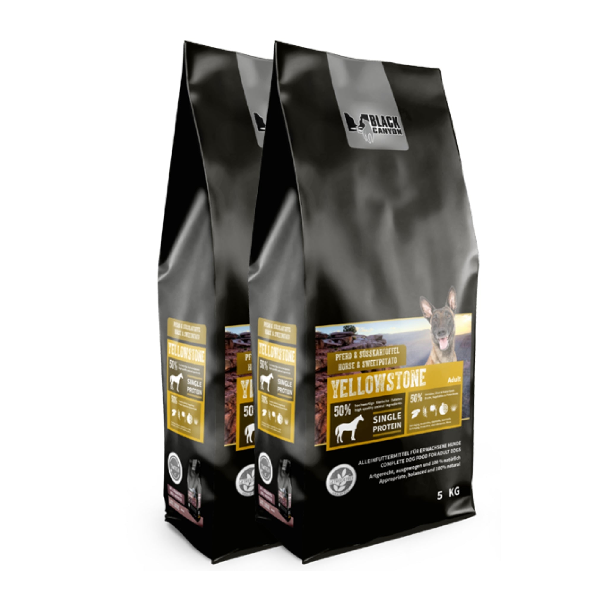Black Canyon Yellowstone Pferd &amp; Süßkartoffel - Hypoallergenes Hundefutter getreidefrei - Woofshack