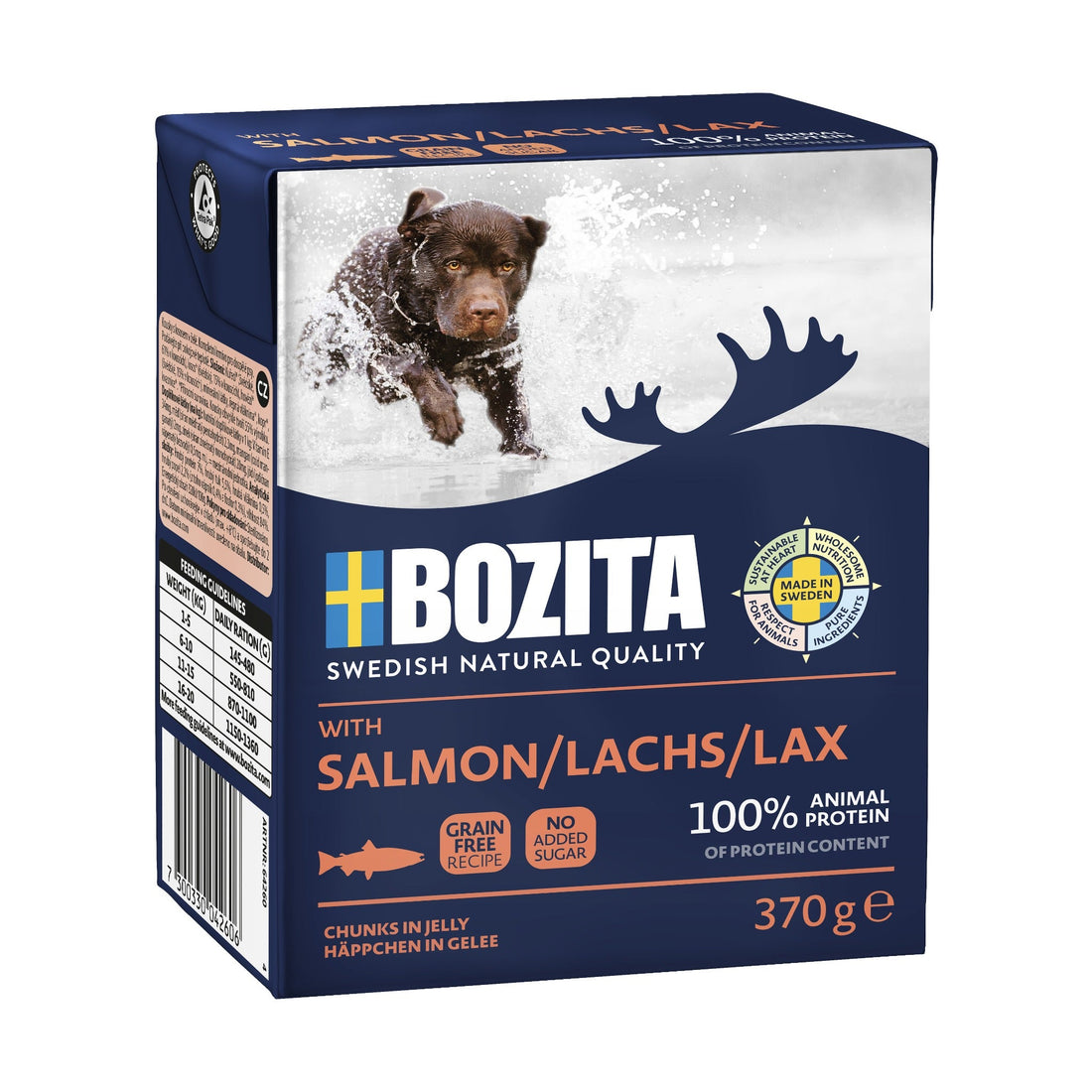 BOZITA Häppchen in Gelee mit Lachs, Hunde Nassfutter - Woofshack