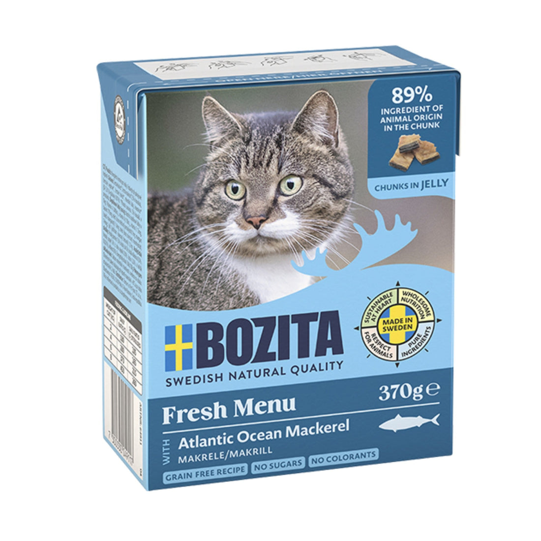 BOZITA Häppchen in Gelee mit Makrele, Katzen Nassfutter - Woofshack