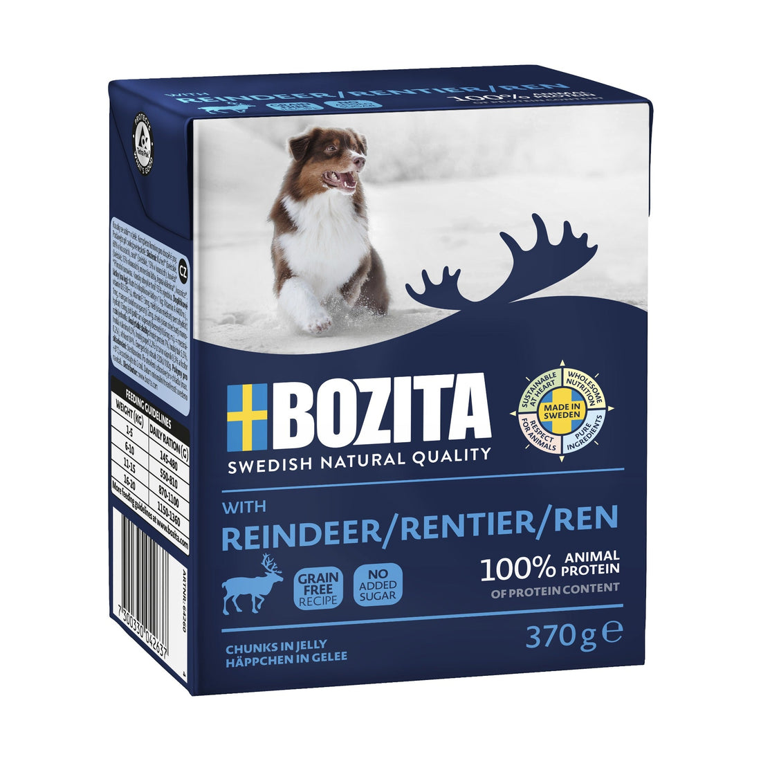 BOZITA Häppchen in Gelee mit Rentier, Hunde Nassfutter - Woofshack
