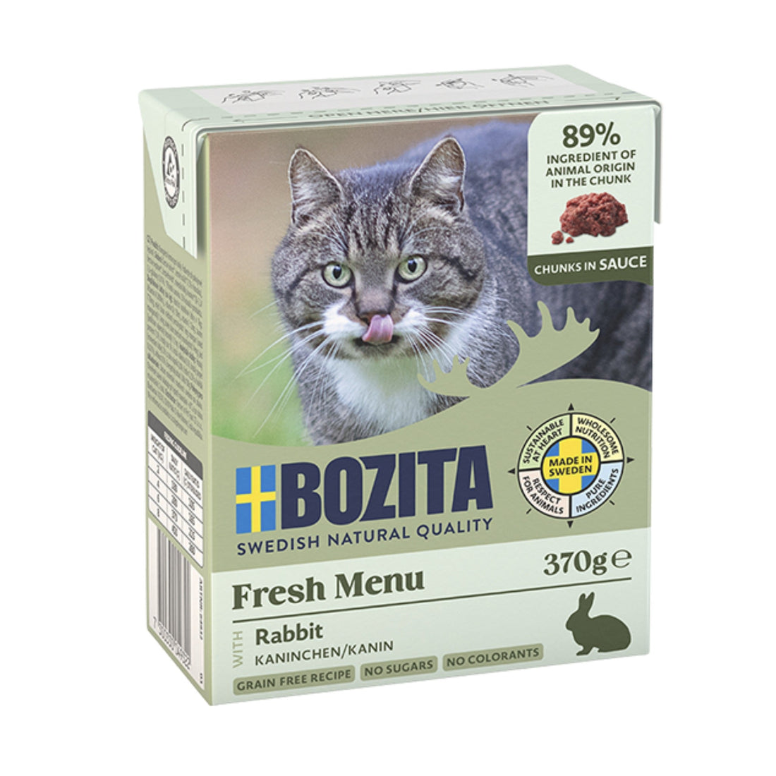 BOZITA Häppchen in Sauce mit Kaninchen, Katzen Nassfutter - Woofshack