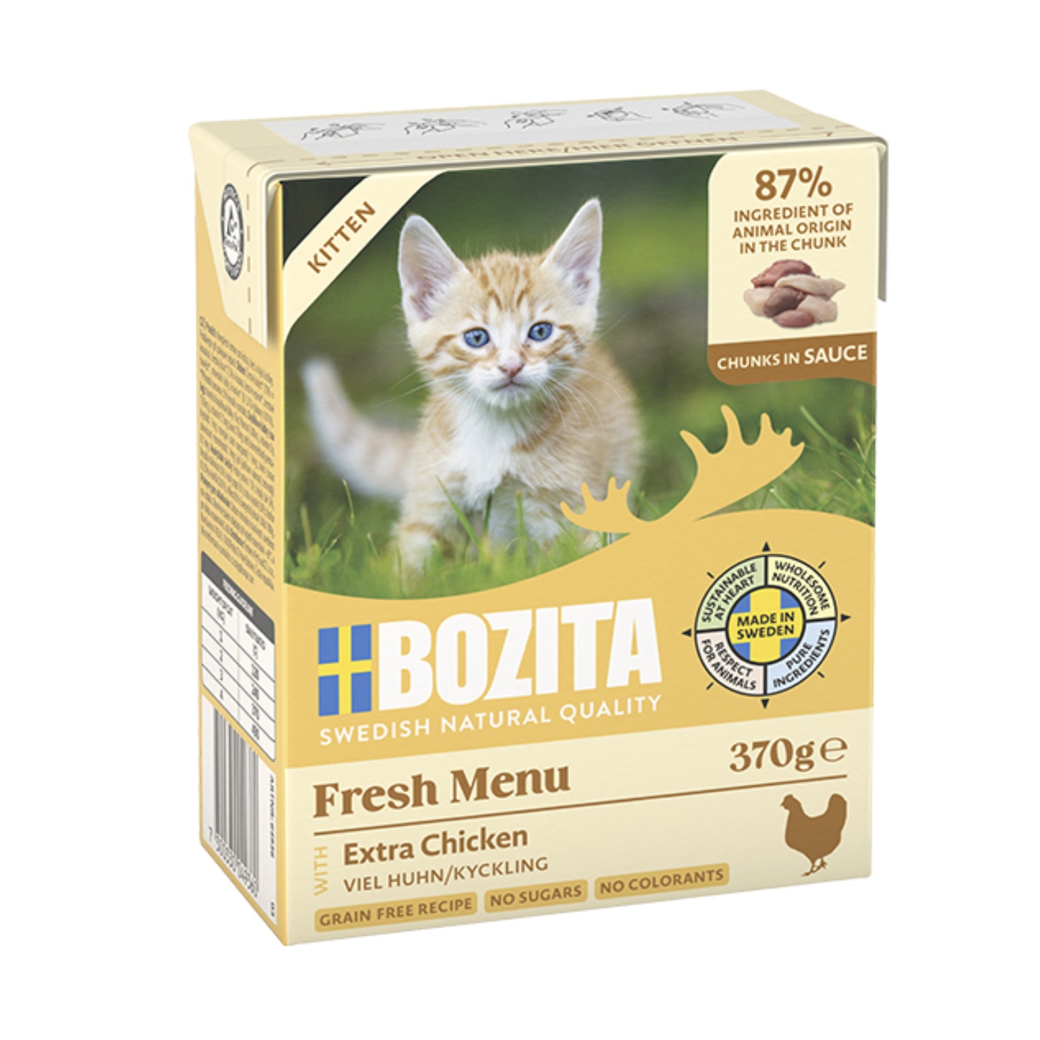 BOZITA Häppchen in Sauce mit viel Huhn, Kitten Nassfutter - Woofshack