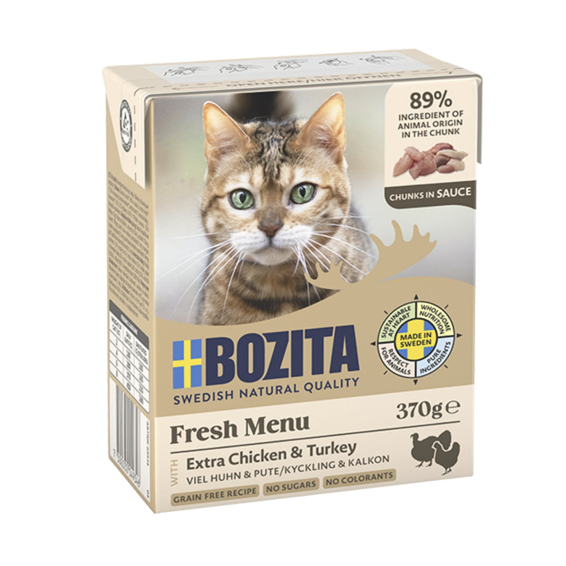 BOZITA Häppchen in Sauce mit viel Huhn &amp; Pute, Katzen Nassfutter - Woofshack