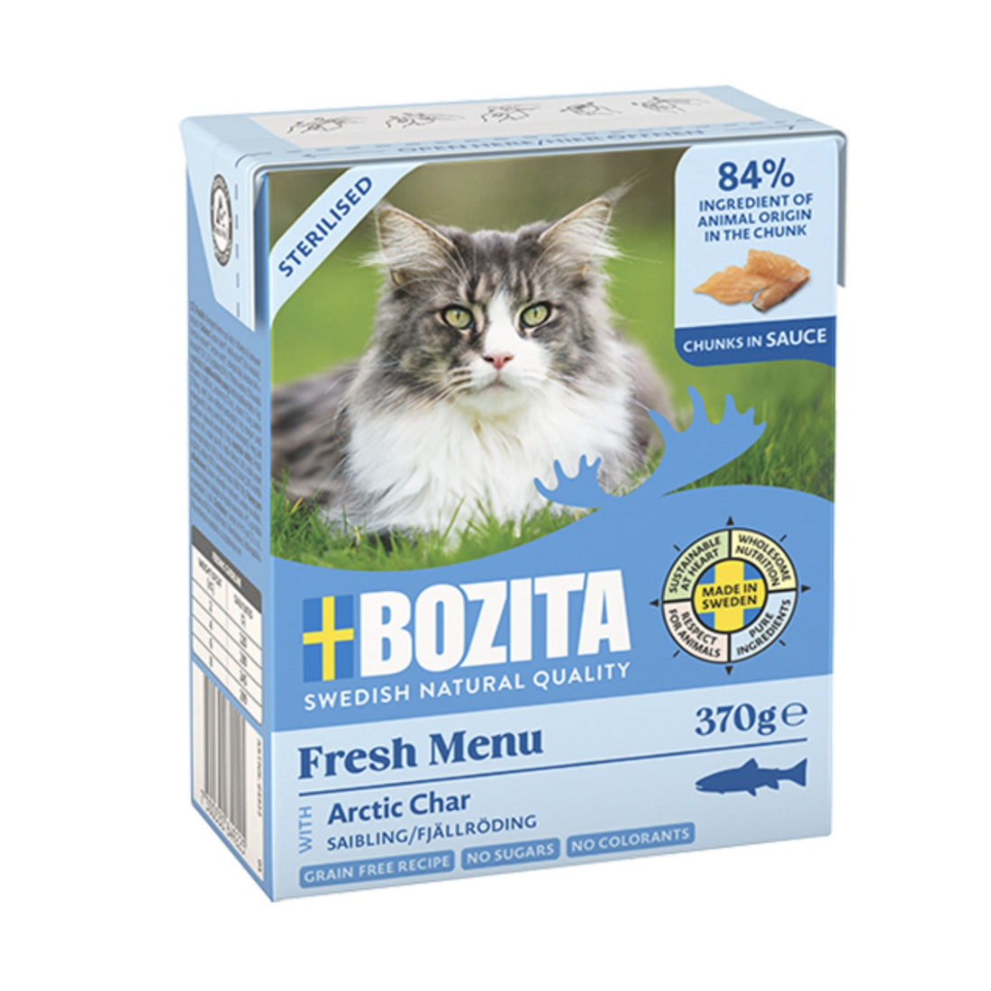 BOZITA Häppchen in Sauce Sterilised mit Saibling, Katzen Nassfutter - Woofshack