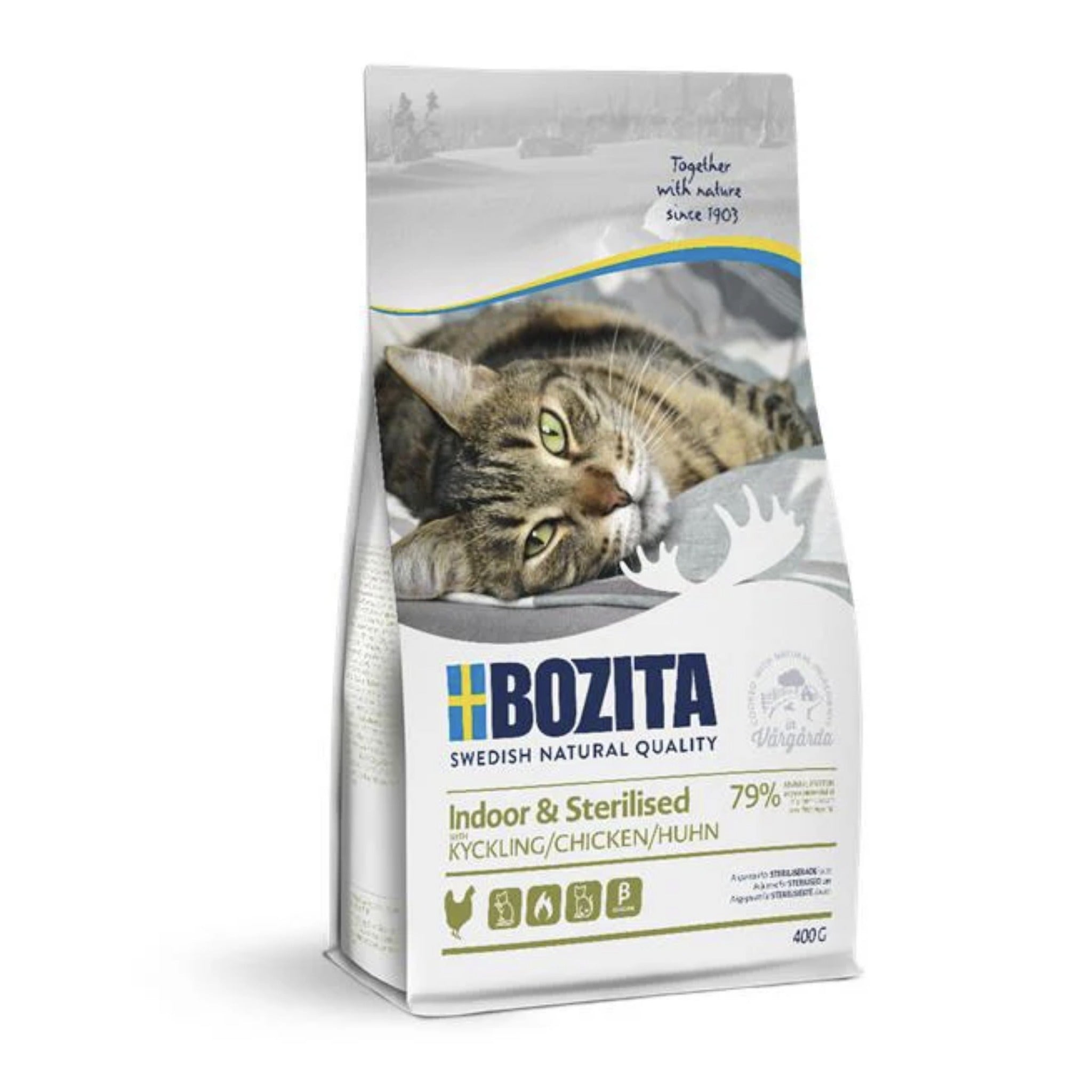 BOZITA Indoor &amp; Sterilised Huhn, Katzen Trockenfutter - Woofshack