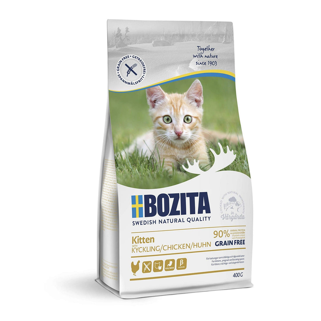 BOZITA Kitten Getreidefrei Huhn, Katzen Trockenfutter - Woofshack