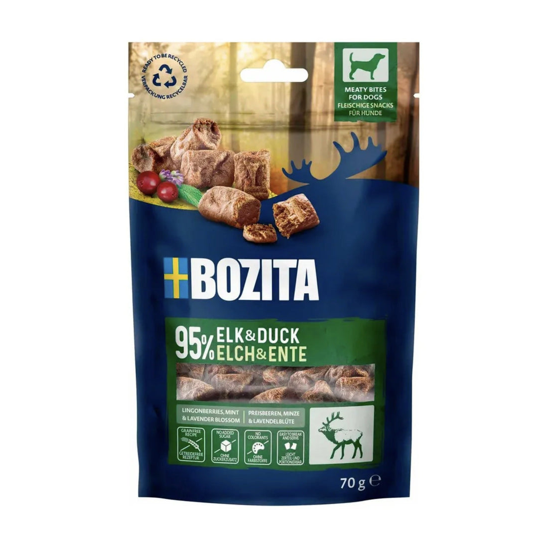 BOZITA Meaty Bites Elch &amp; Ente, Hundesnack - Woofshack