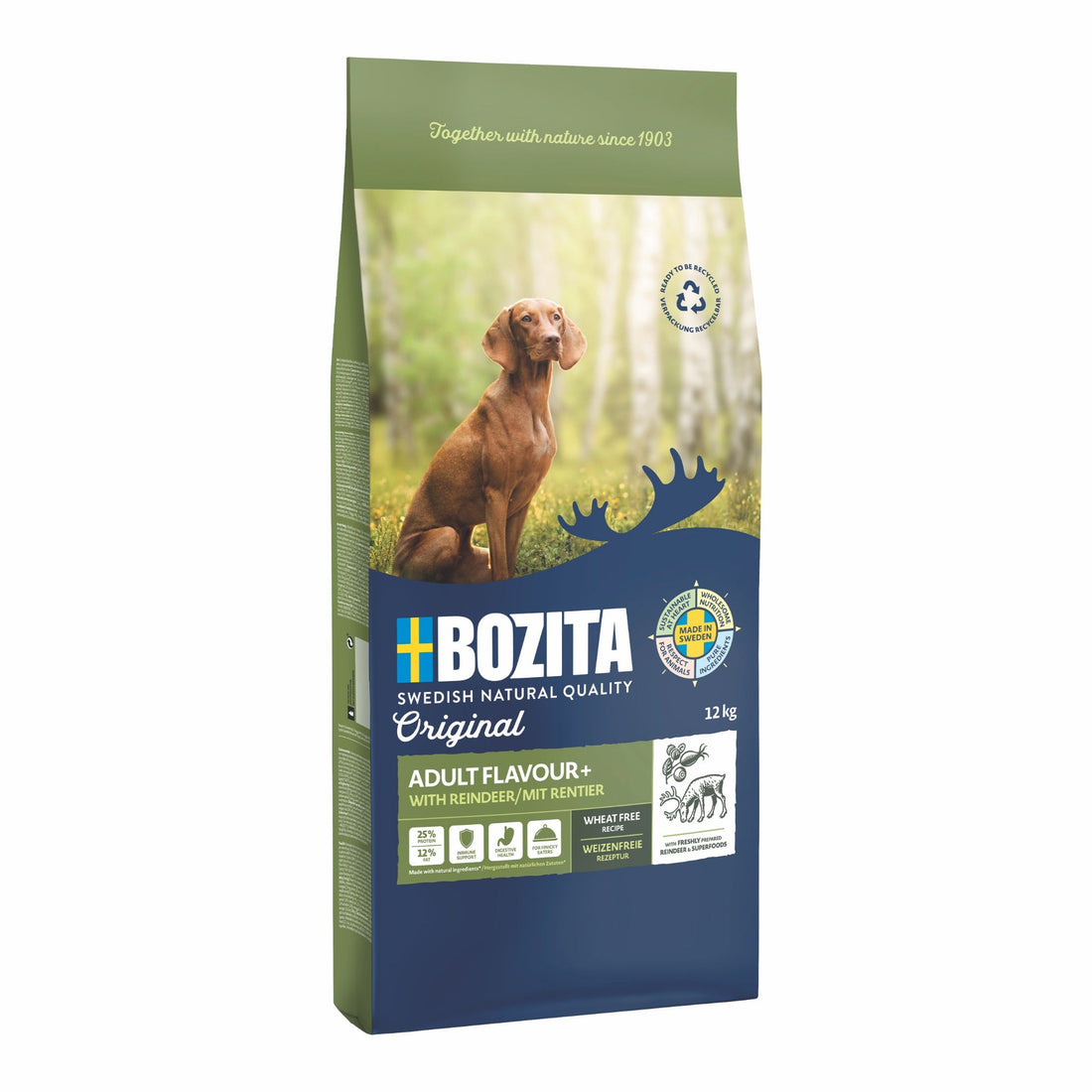 BOZITA Original Adult Flavour Plus mit Rentier, Hunde Trockenfutter - Woofshack