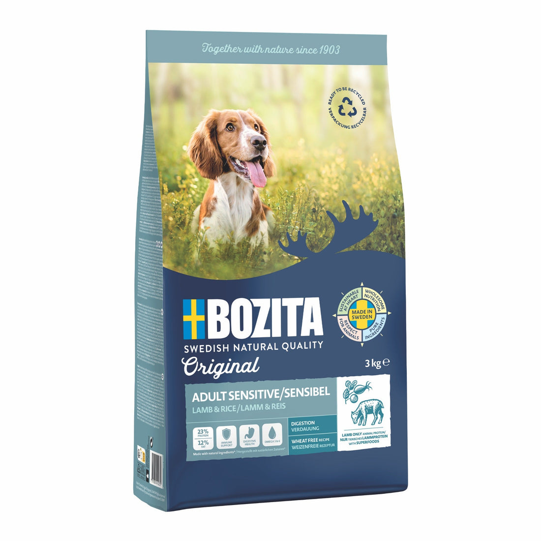 BOZITA Original Adult Sensitive Digestion, Hunde Trockenfutter - Woofshack