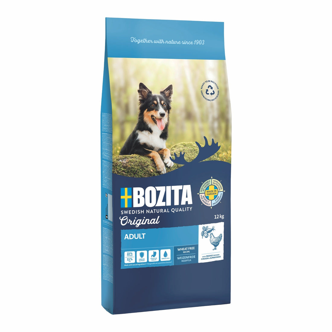BOZITA Original Adult Weizenfrei Huhn, Hunde Trockenfutter - Woofshack