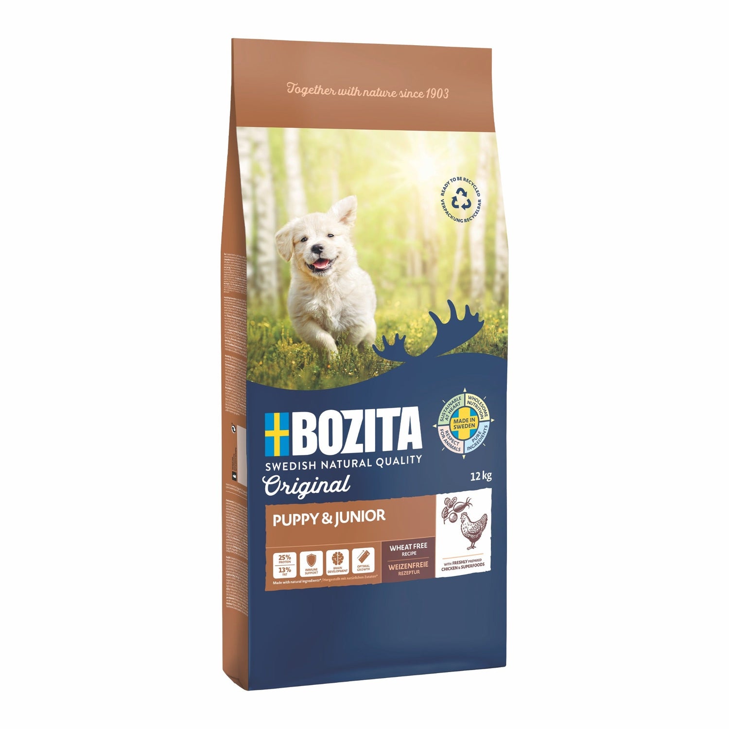 BOZITA Original Puppy &amp; Junior Huhn, Welpen Trockenfutter - Woofshack