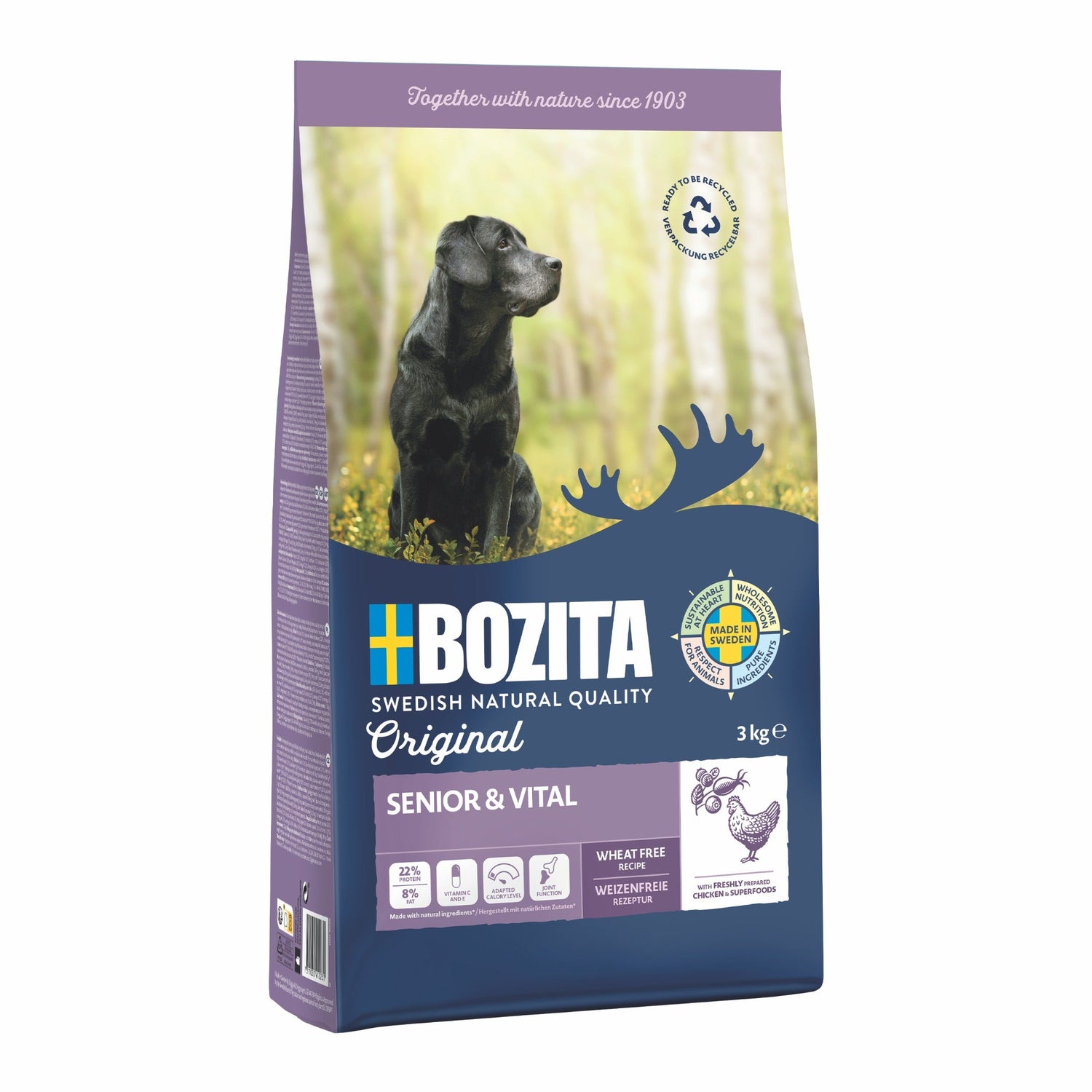 BOZITA Original Senior &amp; Vital Huhn, Hunde Trockenfutter - Woofshack