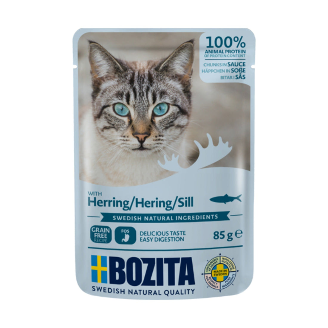 BOZITA Pouch Häppchen in Sauce mit Hering, Katzen Nassfutter - Woofshack