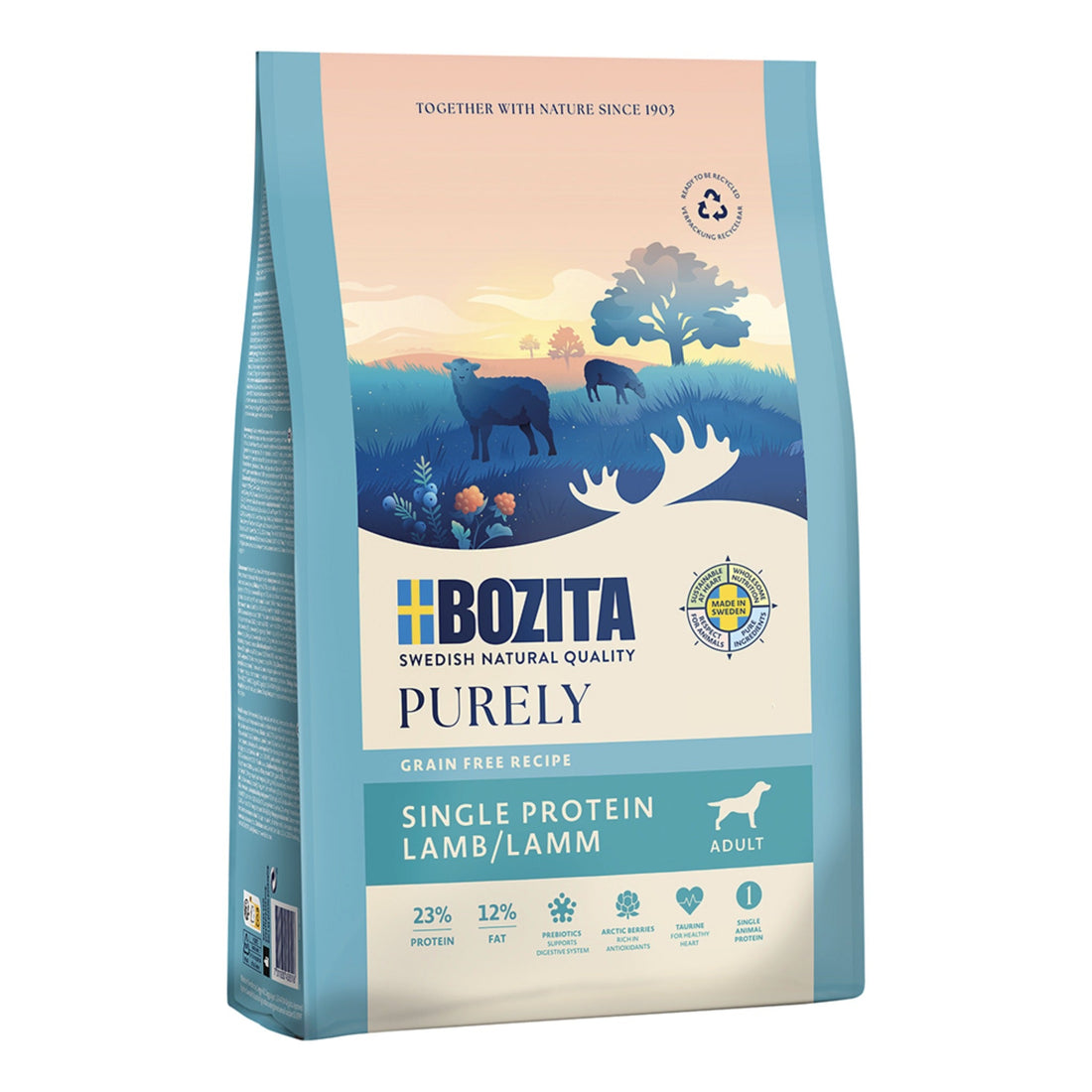 BOZITA Purely Adult Single Protein Lamm, Hunde Trockenfutter - Woofshack