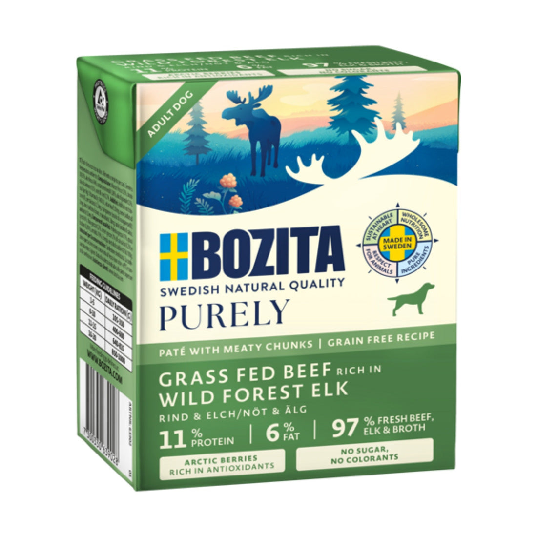 BOZITA Purely Paté Adult Elch, Hunde Nassfutter - Woofshack