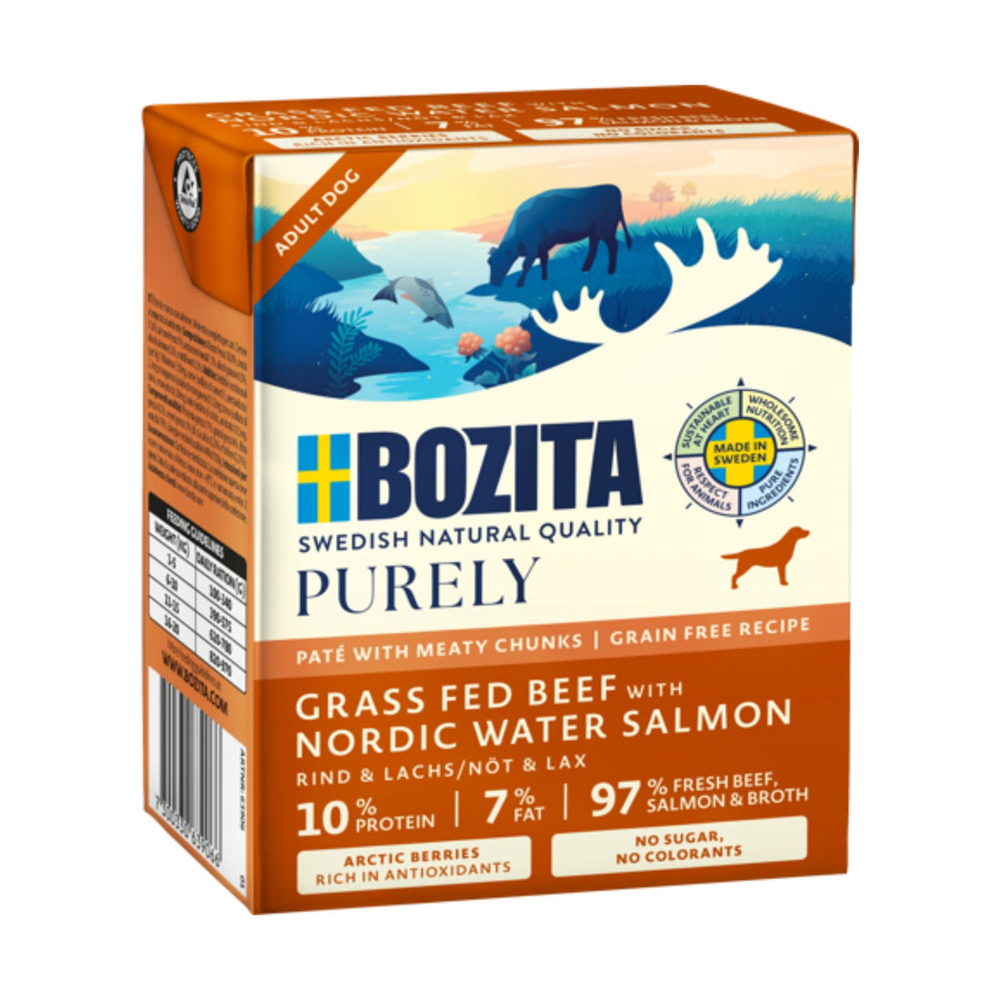 BOZITA Purely Paté Adult Lachs, Hunde Nassfutter - Woofshack