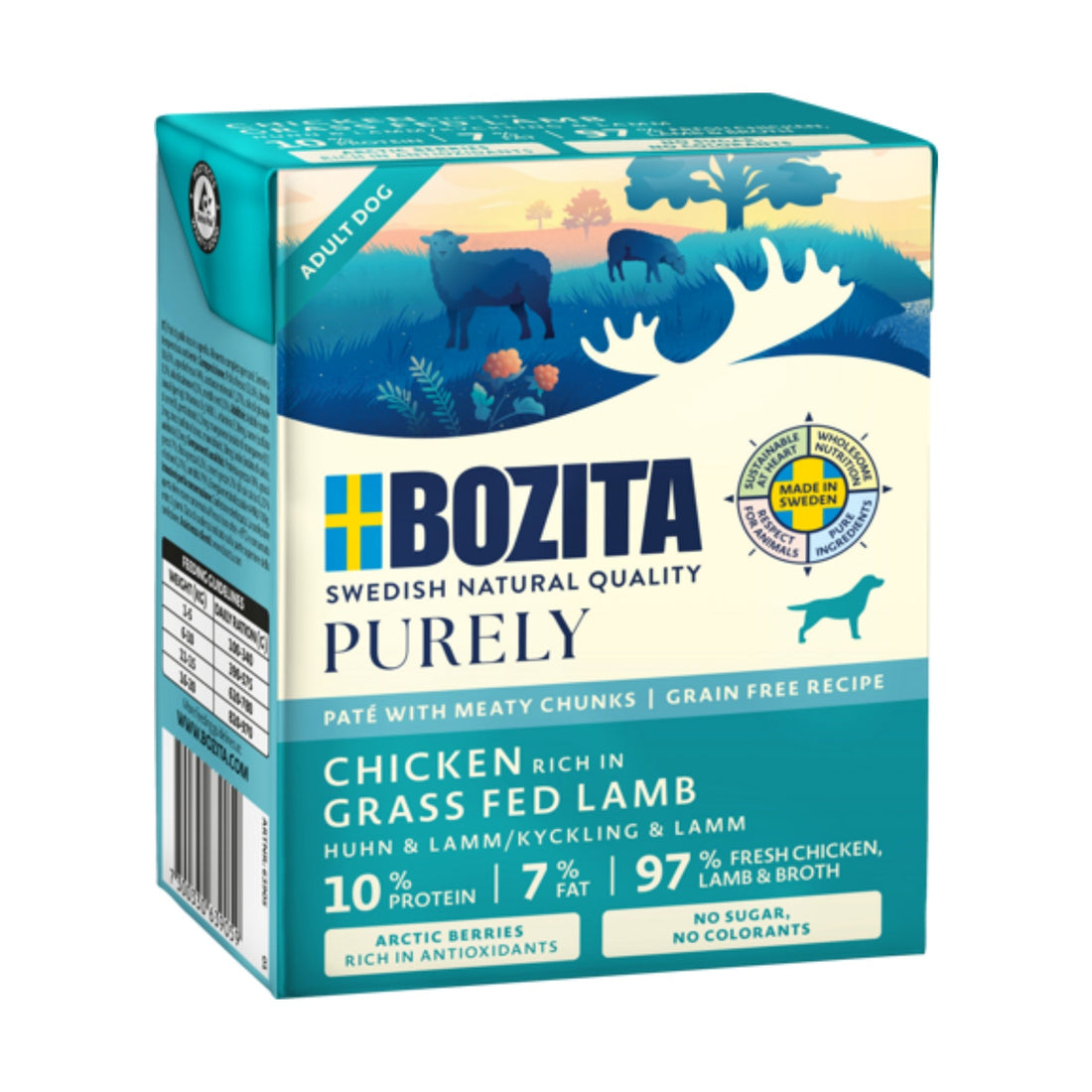 BOZITA Purely Paté Adult Lamm, Hunde Nassfutter - Woofshack