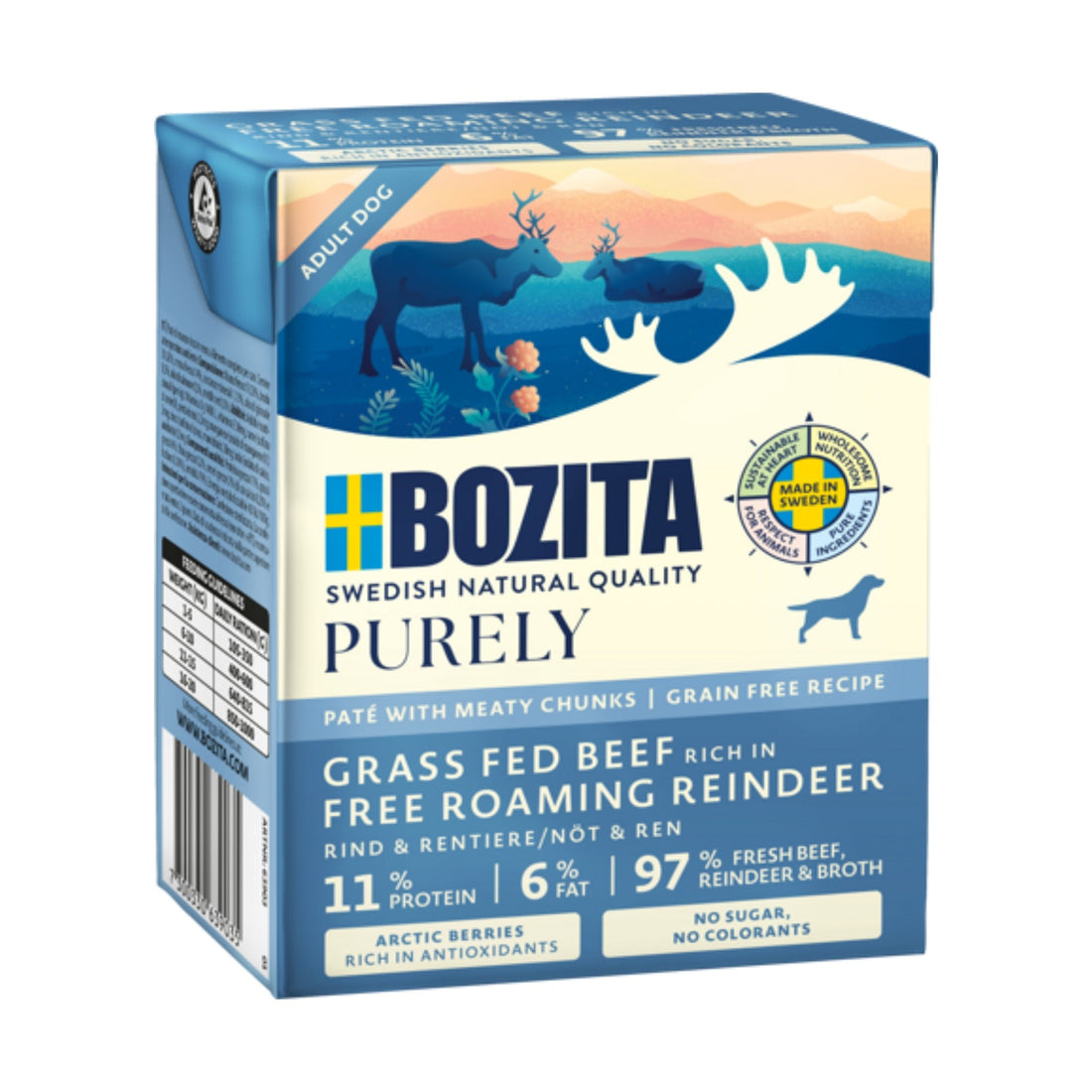 BOZITA Purely Paté Adult Rentier, Hunde Nassfutter - Woofshack