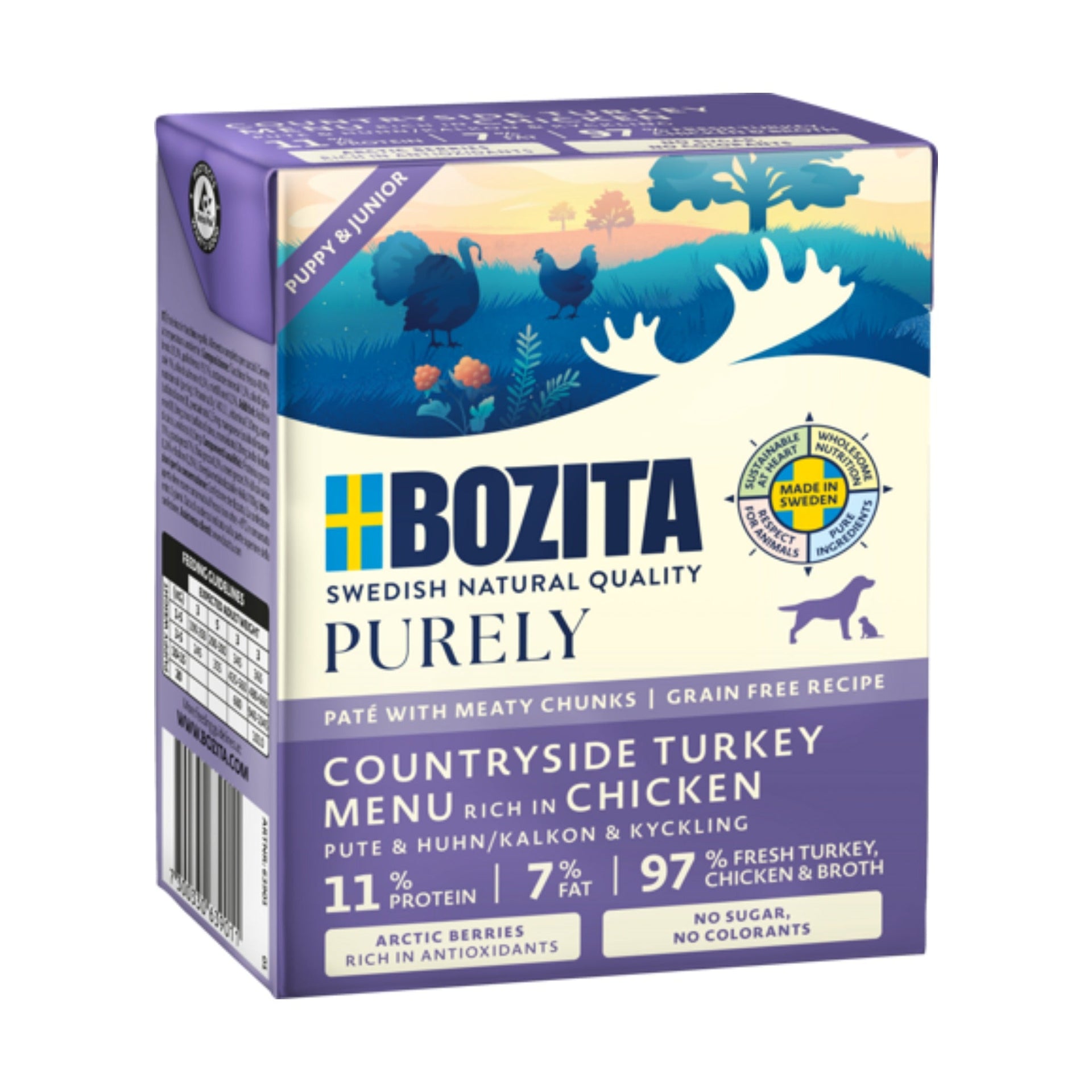 BOZITA Purely Paté Puppy & Junior mit Pute – Premium Nassfutter für We