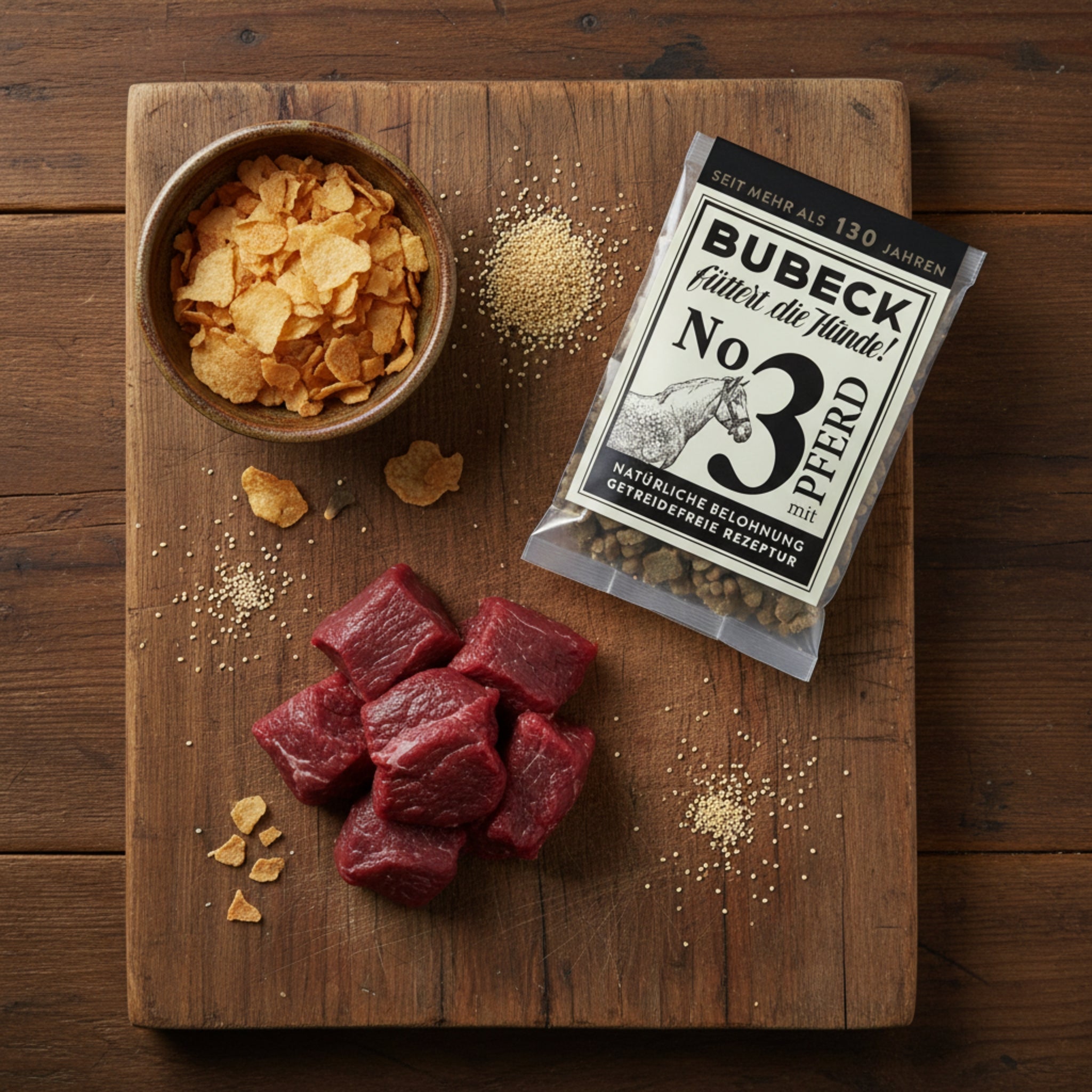 Bubeck No. 3 mit Pferdefleisch – Premium Hundesnack getreidefrei für Allergiker, sensible Hunde &amp; Futtermittelunverträglichkeiten - Woofshack