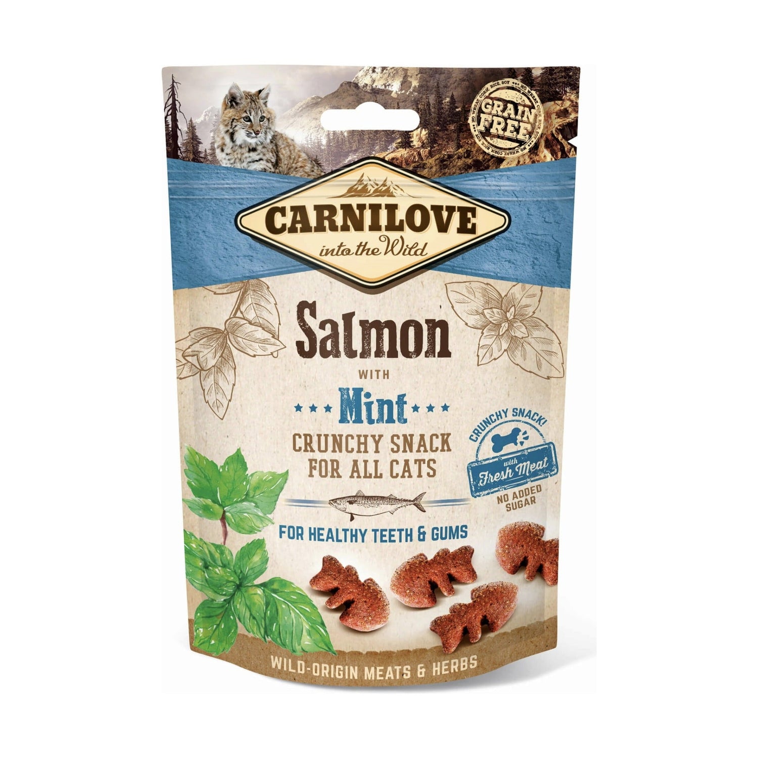 Carnilove Cat Crunchy Snack Salmon with Mint, Katzensnack - Woofshack