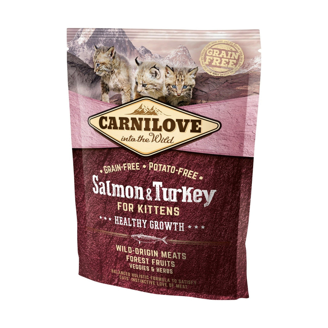 Carnilove Cat Salmon &amp; Turkey Kitten, Katzen Trockenfutter - Woofshack