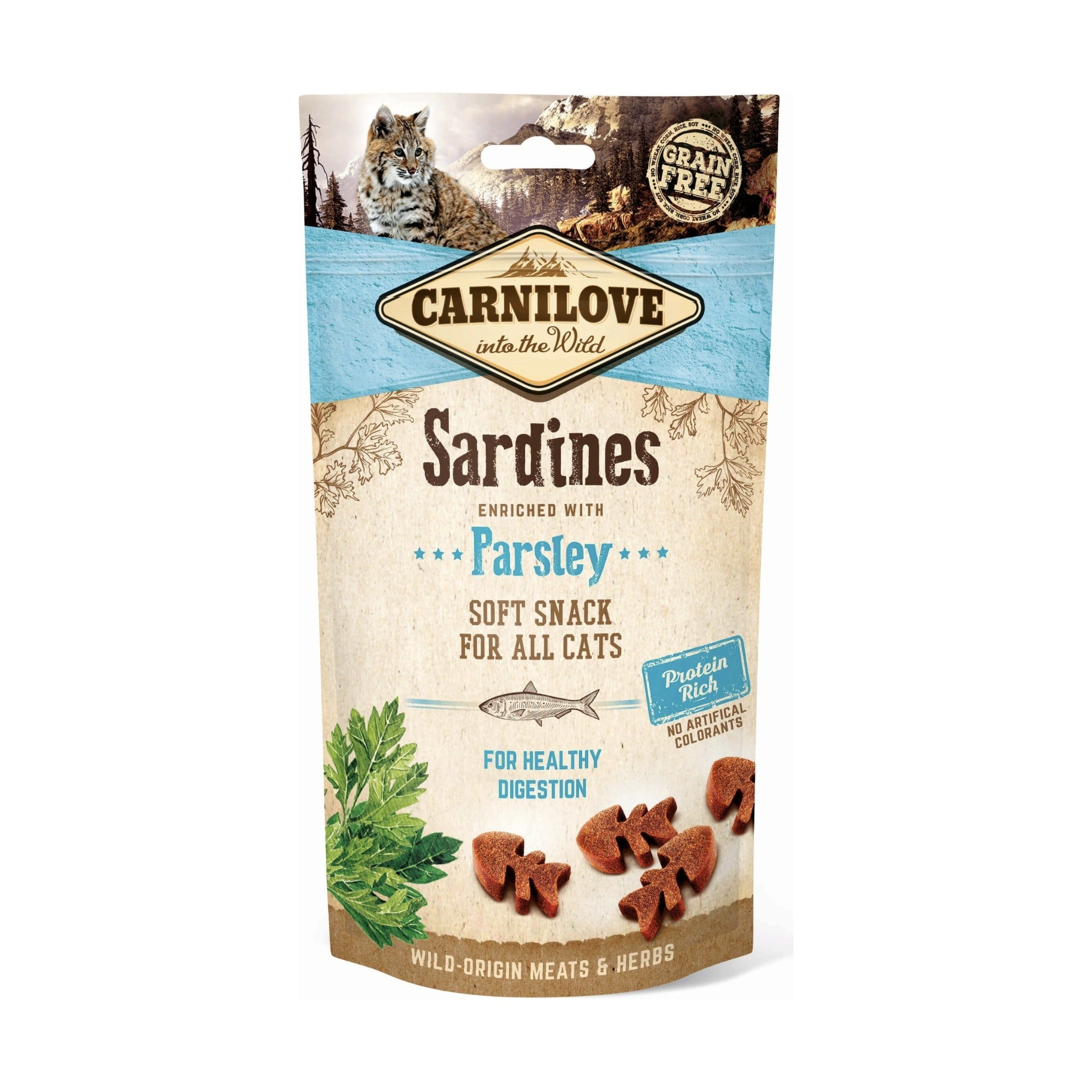 Carnilove Cat Soft Snack Sardines with Parsley, Katzensnack - Woofshack