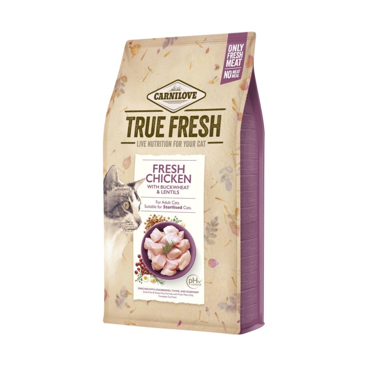 Carnilove Cat True Fresh Chicken Adult &amp; Sterilised, Katzen Trockenfutter - Woofshack