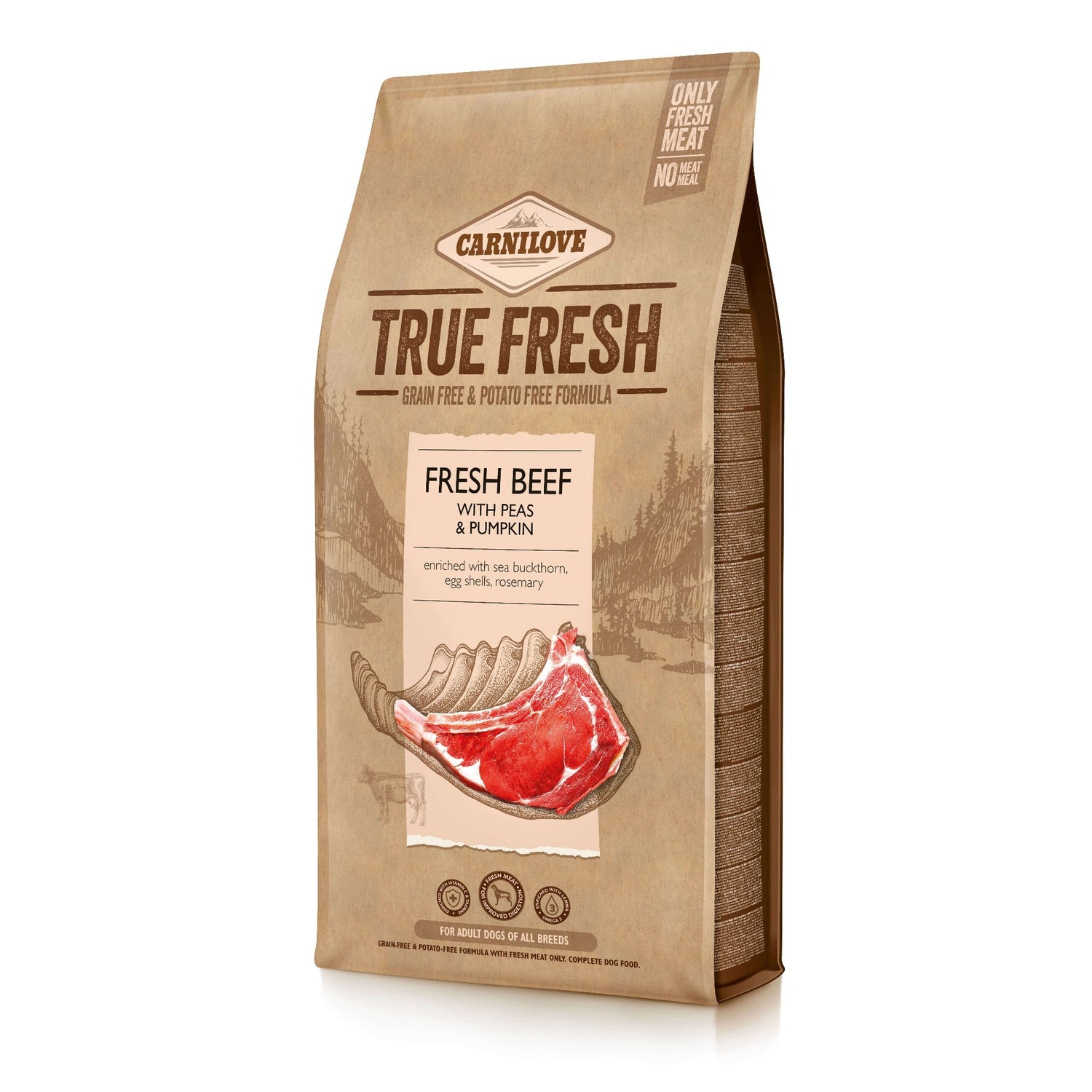 Carnilove Dog Adult True Fresh - Fresh Beef, Hunde Trockenfutter - Woofshack