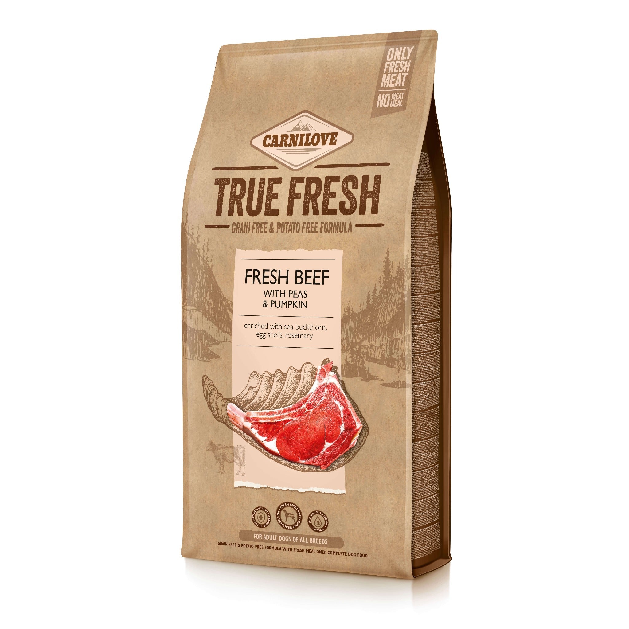 Carnilove Dog Adult True Fresh - Fresh Beef, Hunde Trockenfutter - Woofshack