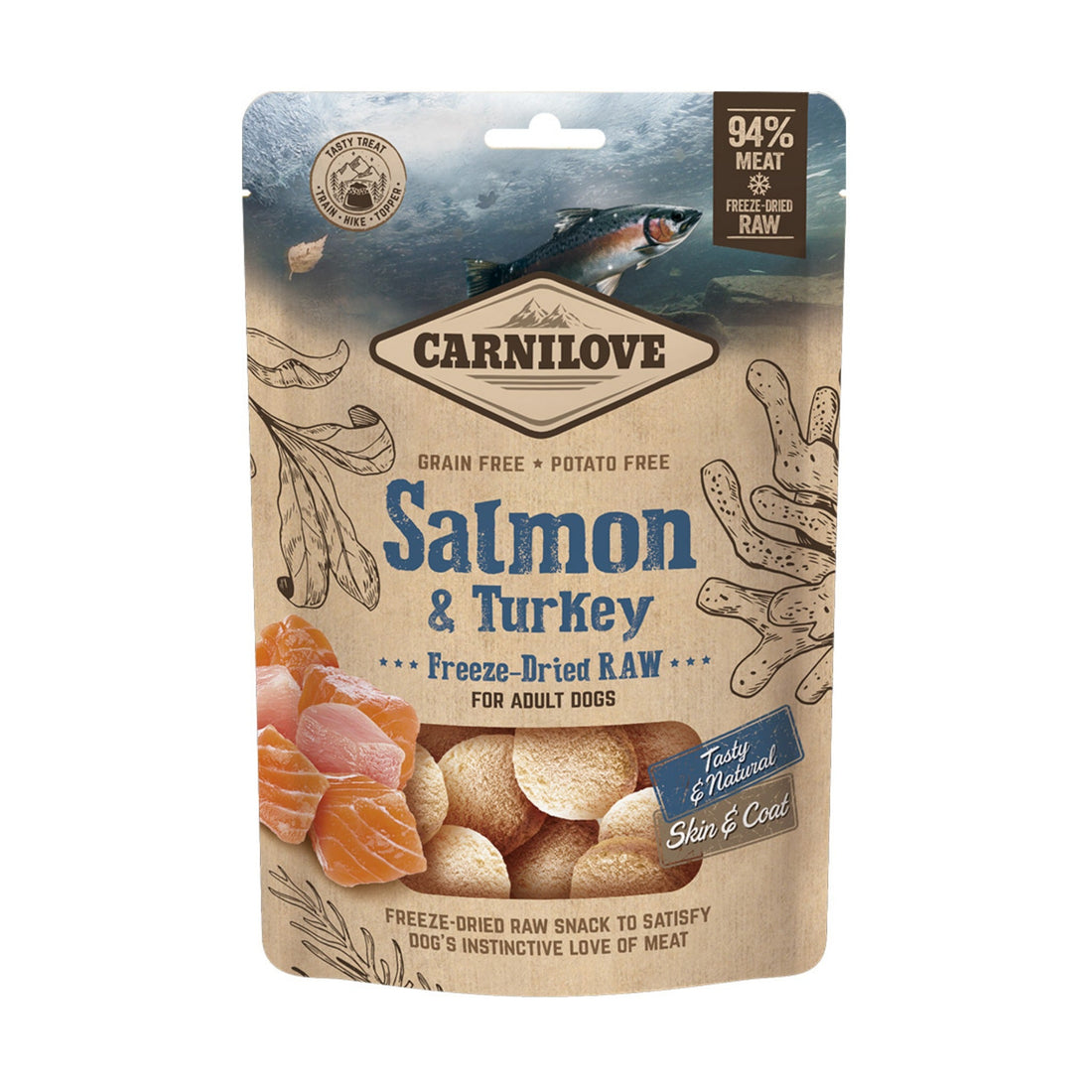 Carnilove Dog Freeze - Dried Raw Snack Salmon &amp; Turkey - Hundesnack - Woofshack