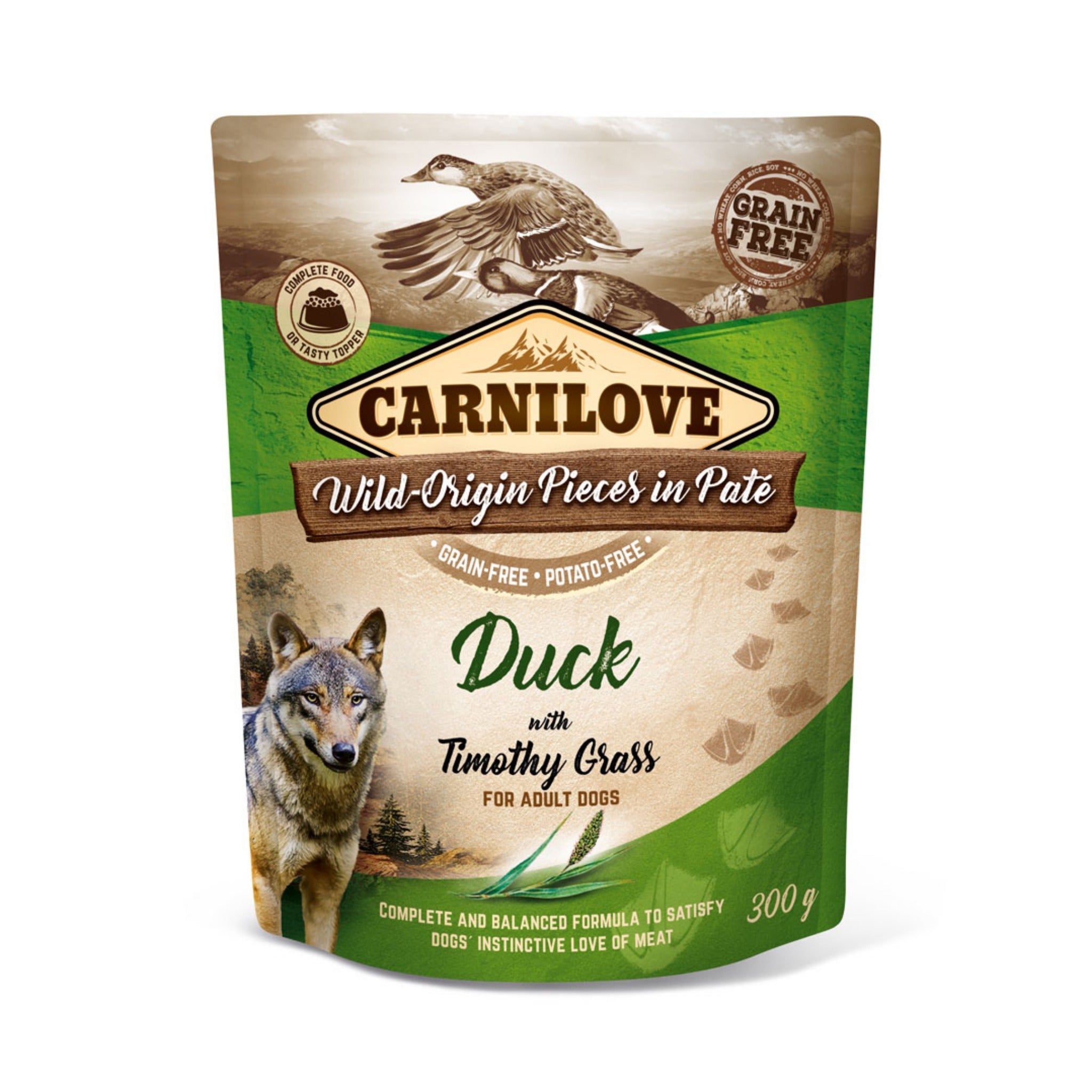 Carnilove Dog Pouch Adult Duck with Timothy Grass, Hunde Nassfutter - Woofshack