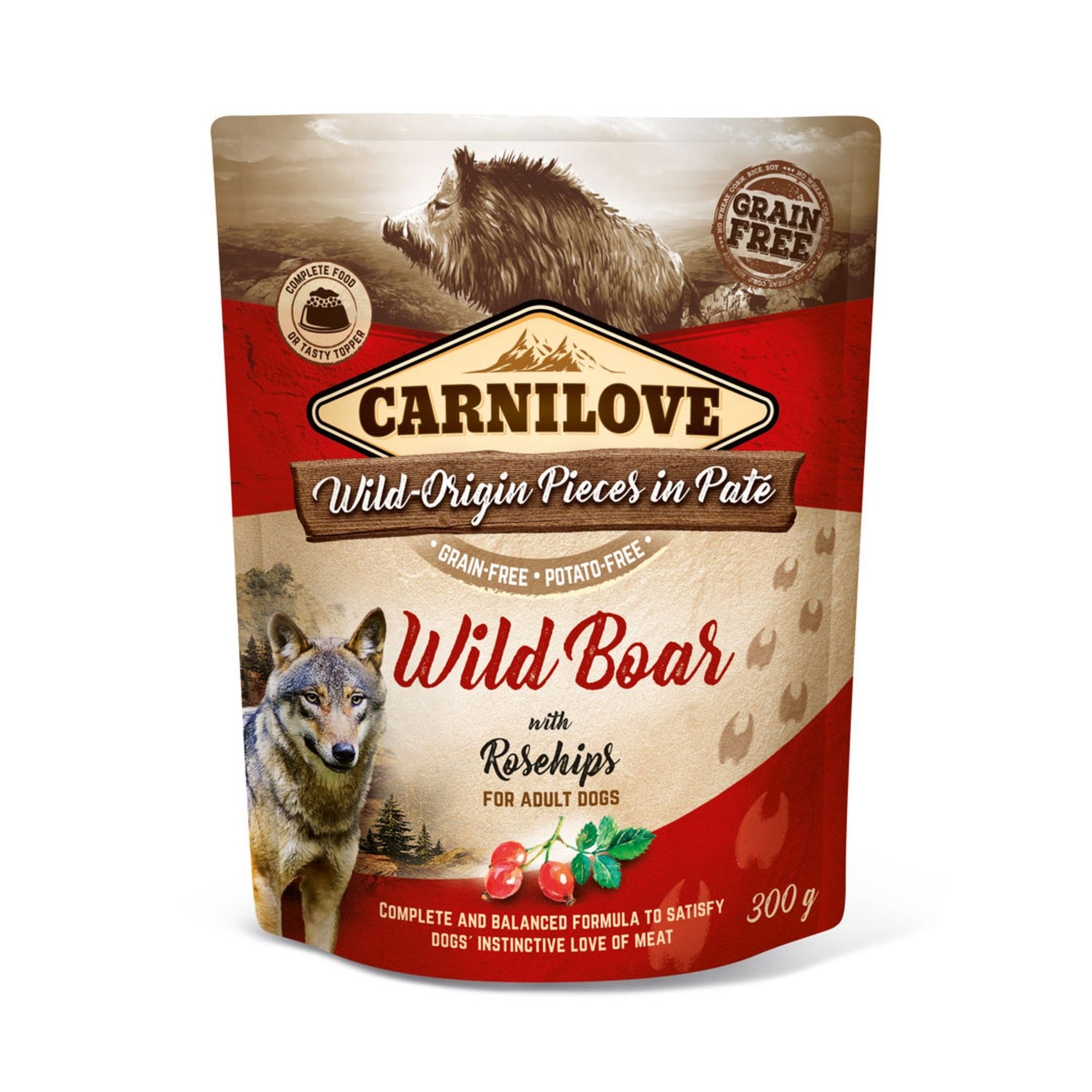 Carnilove Dog Pouch Adult Wild Boar with Rosehips, Hunde Nassfutter - Woofshack