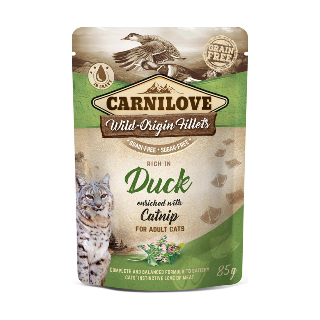 Carnilove Pouch Cat Adult Duck with Catnip, Katzen Nassfutter - Woofshack